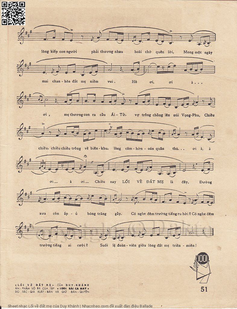 Page 3 of Sheet music PDF Lối về đất mẹ - Duy Khánh