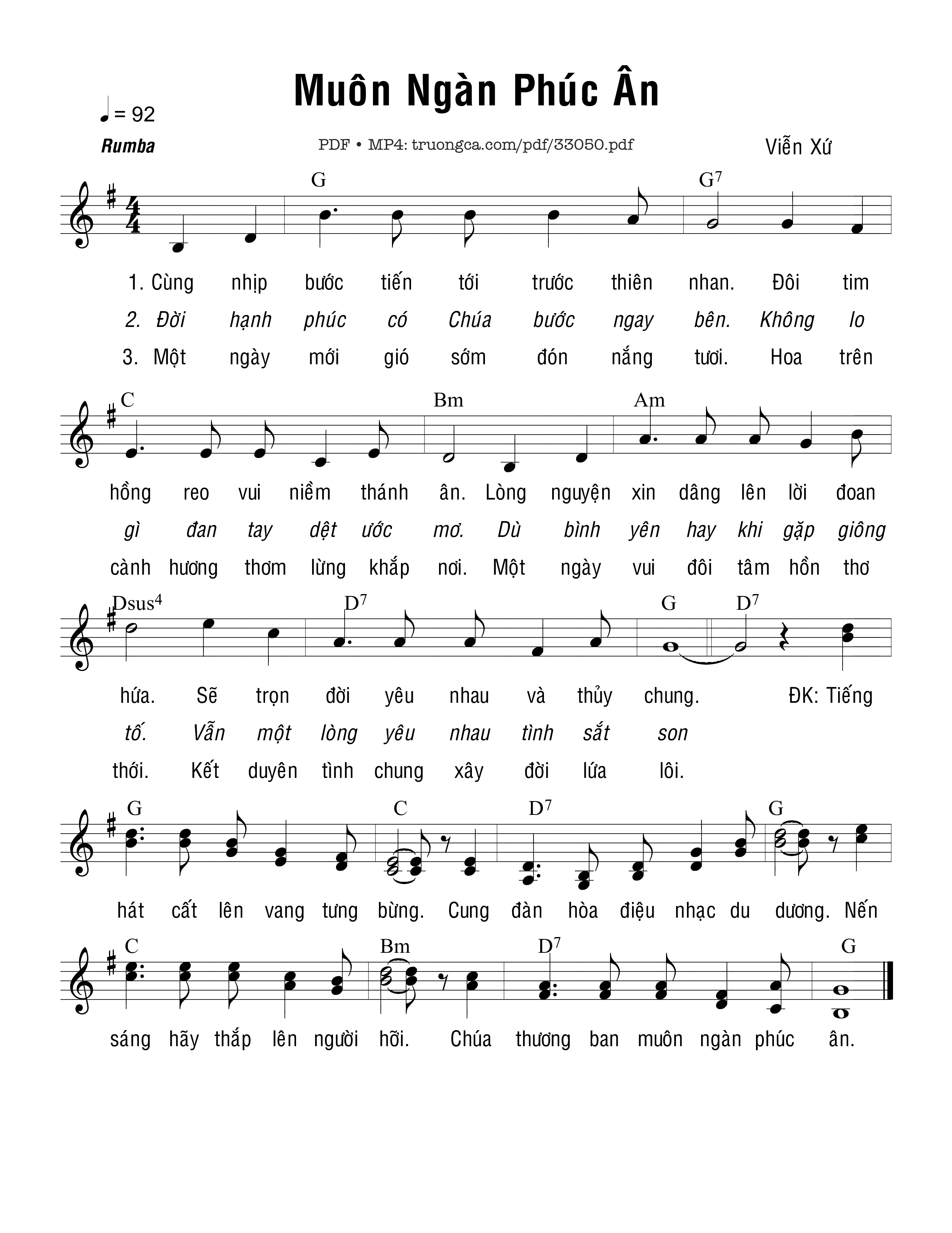 Sheet PDF of Muôn Ngàn Phúc Ân