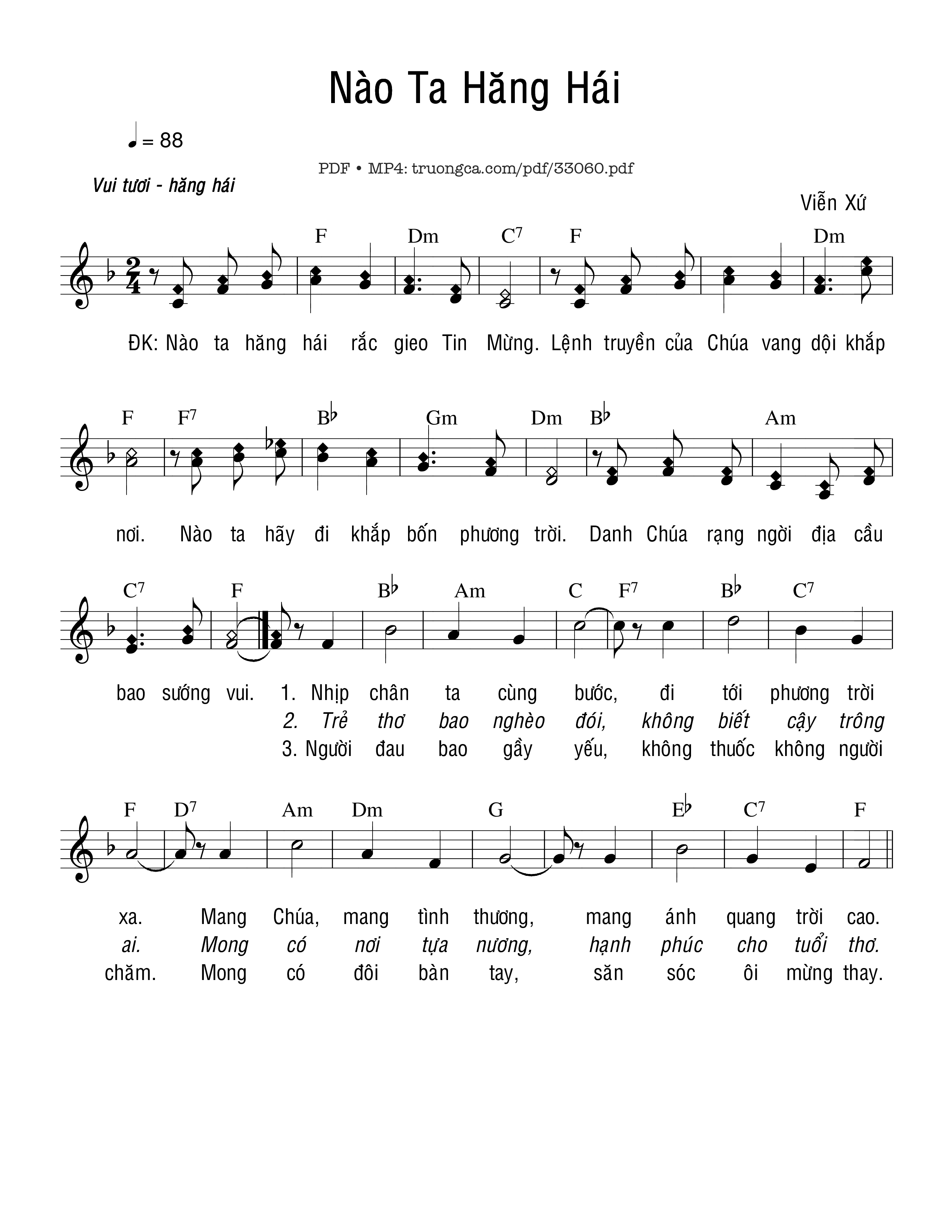 Page 1 of Sheet music PDF Nào Ta Hăng Hái - Viễn Xứ