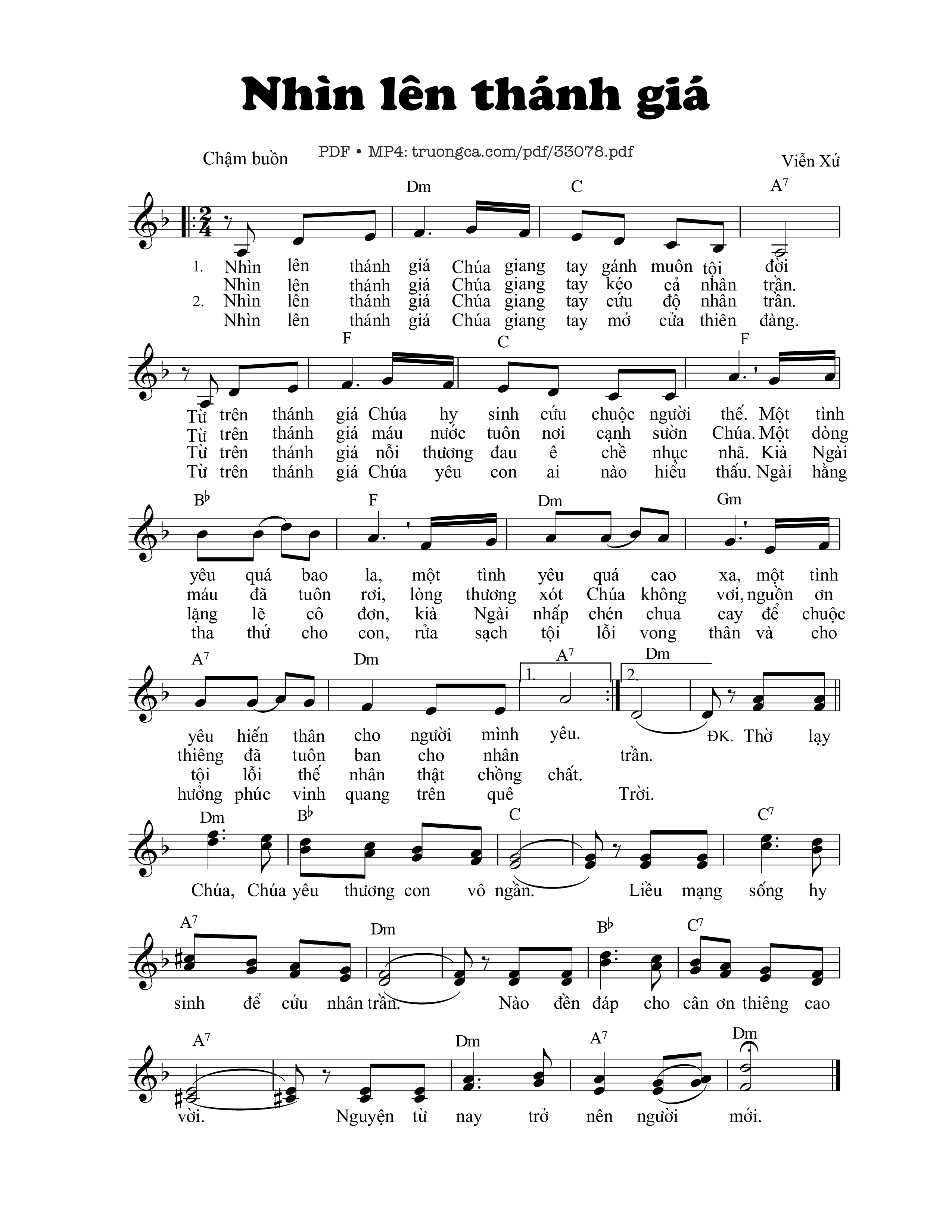 Sheet PDF of Nhìn Lên Thánh Giá