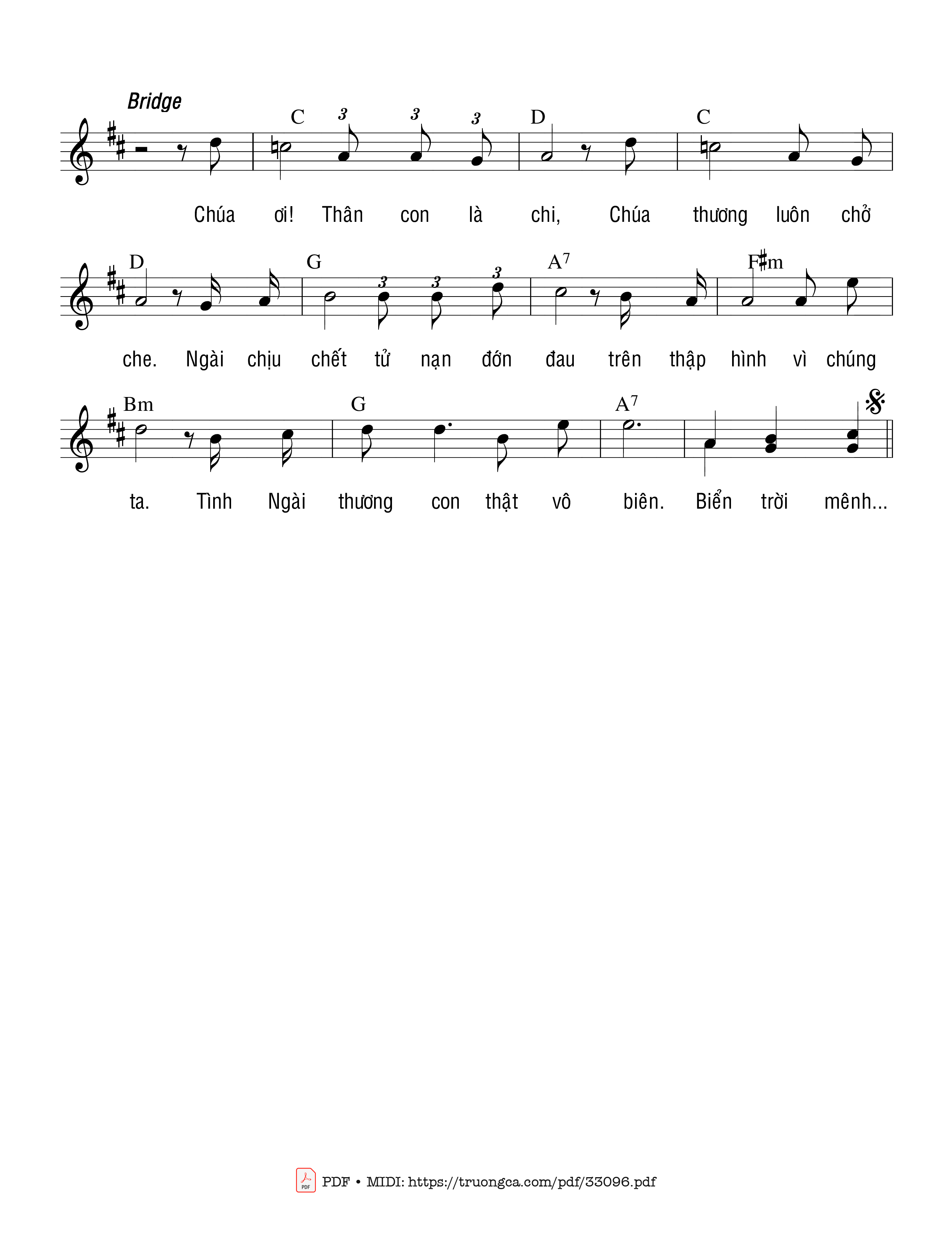 Page 2 of Sheet music PDF Tình Yêu Chúa - Viễn Xứ