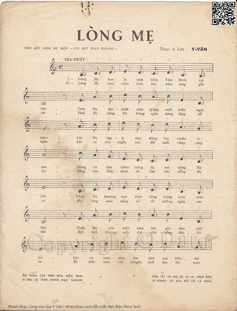 Page 2 of Sheet music PDF Lòng mẹ - Y Vân