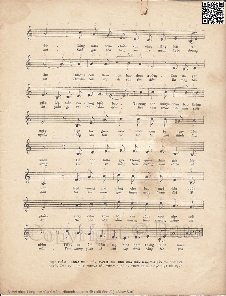 Page 3 of Sheet music PDF Lòng mẹ - Y Vân