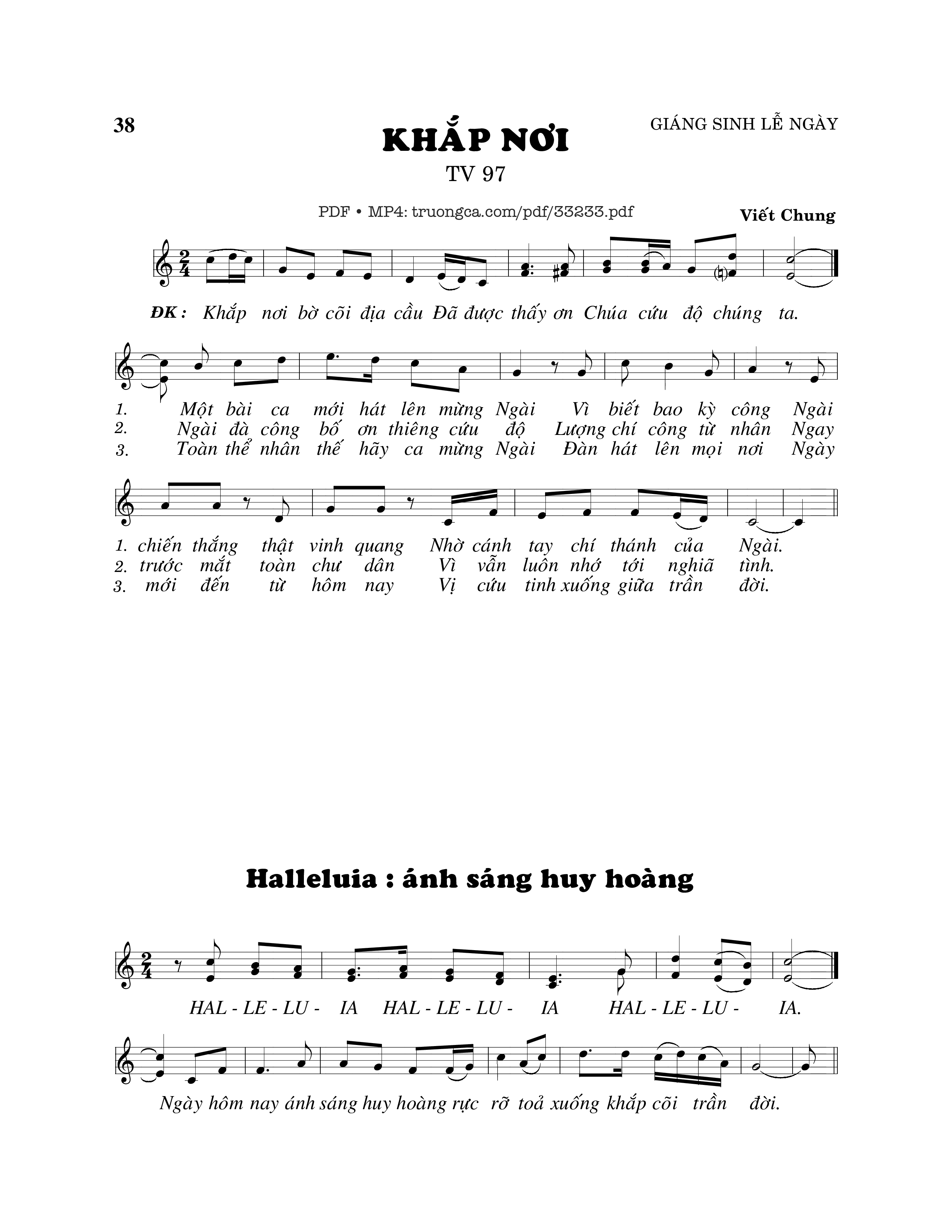 Sheet PDF of Thánh Vịnh 97, Khắp Nơi 2