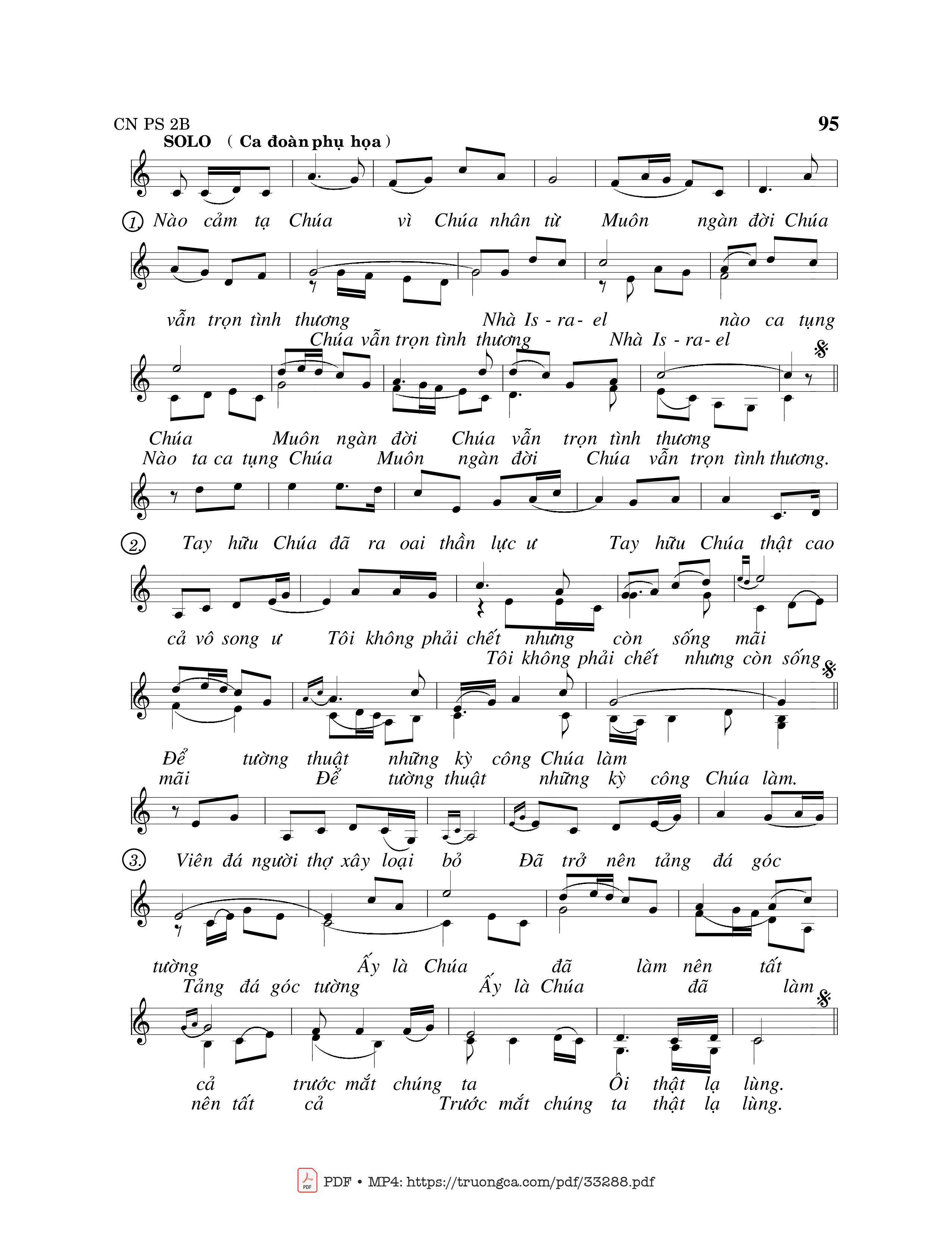 Page 2 of Sheet music PDF Thánh Vịnh 32, Hy Vọng Nơi Ngài - Viết Chung