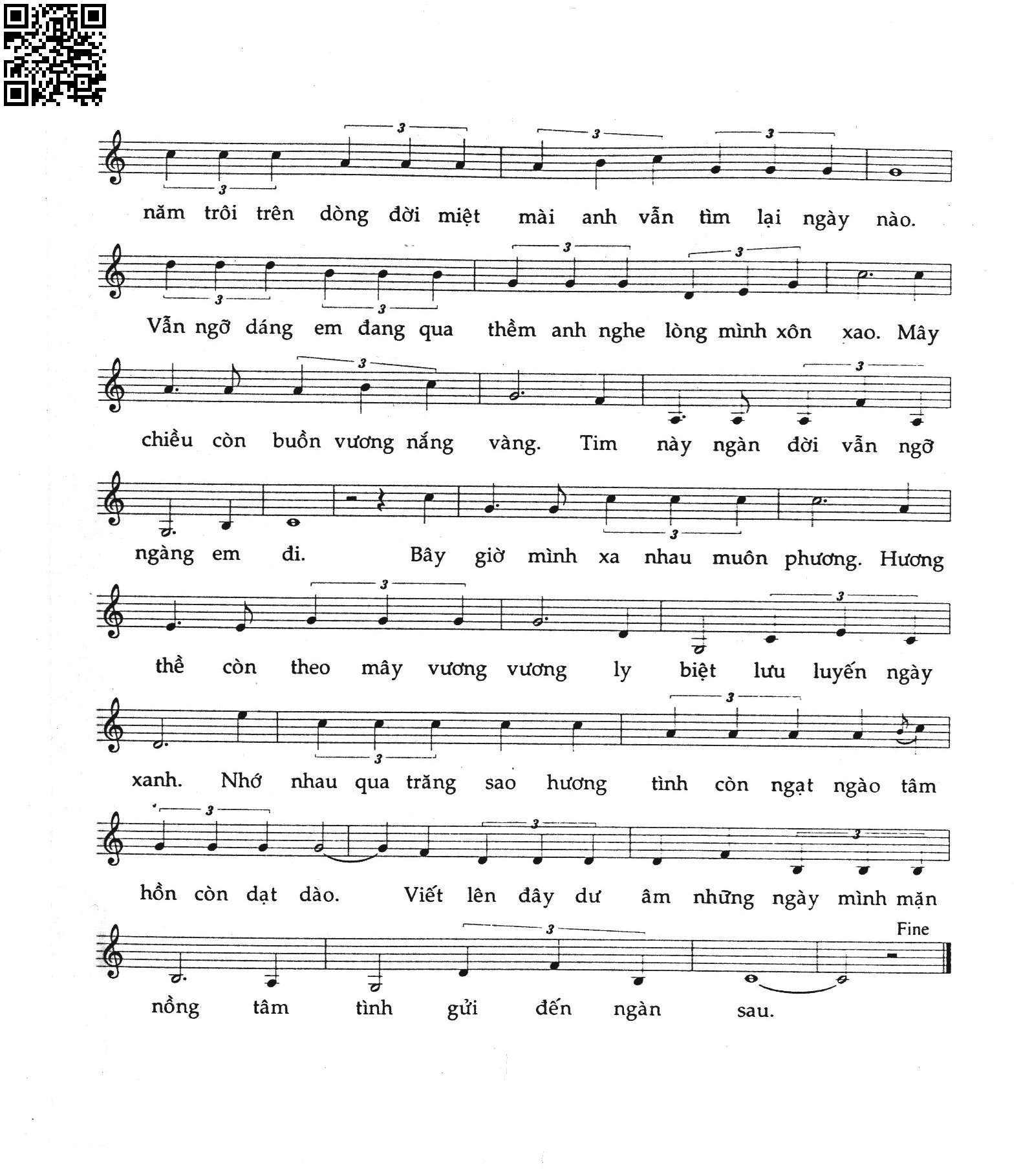 Page 2 of Sheet music PDF Lưu luyến ngày xanh - Nguyễn Thanh Cảnh