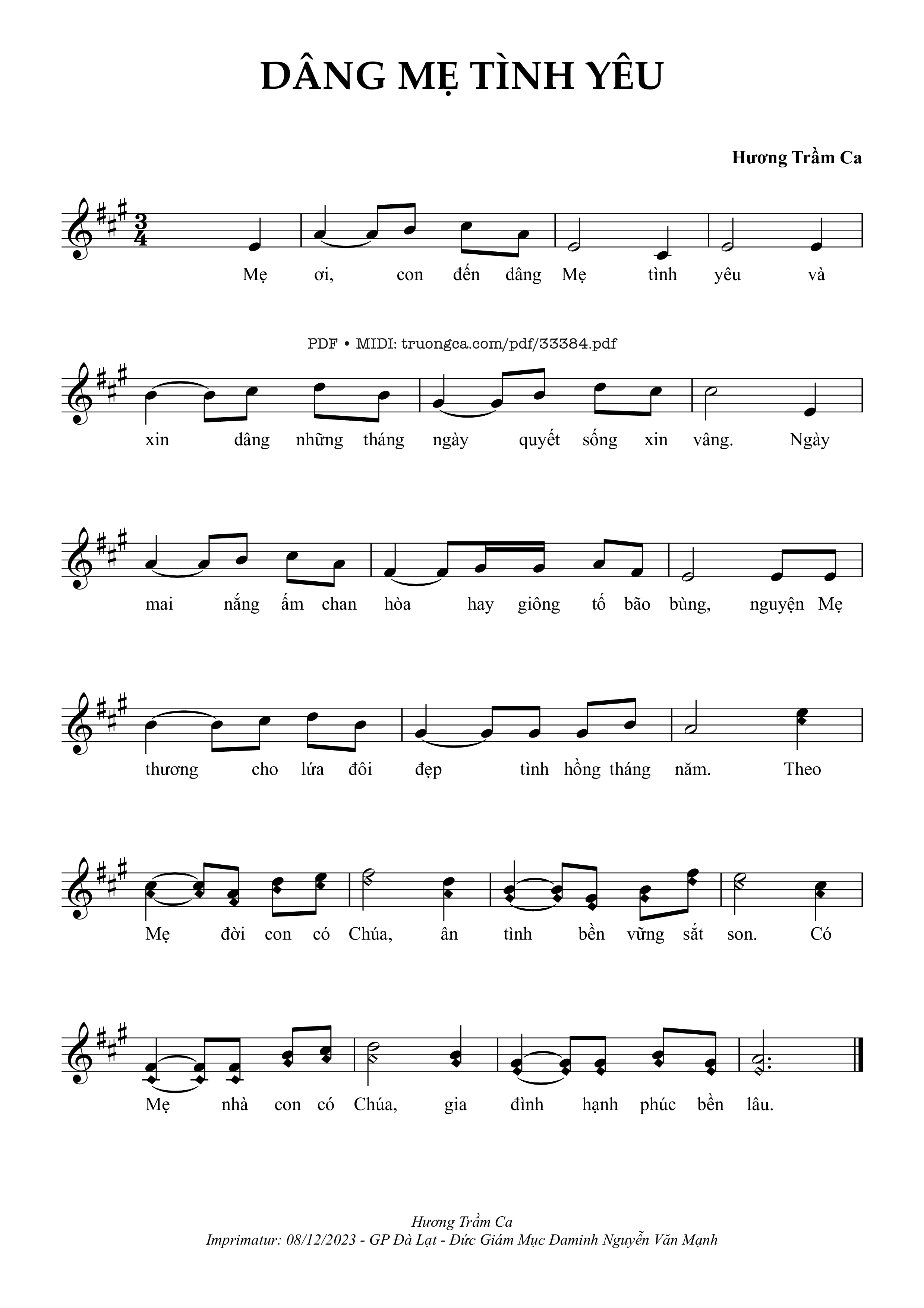 Dâng Mẹ Tình Yêu