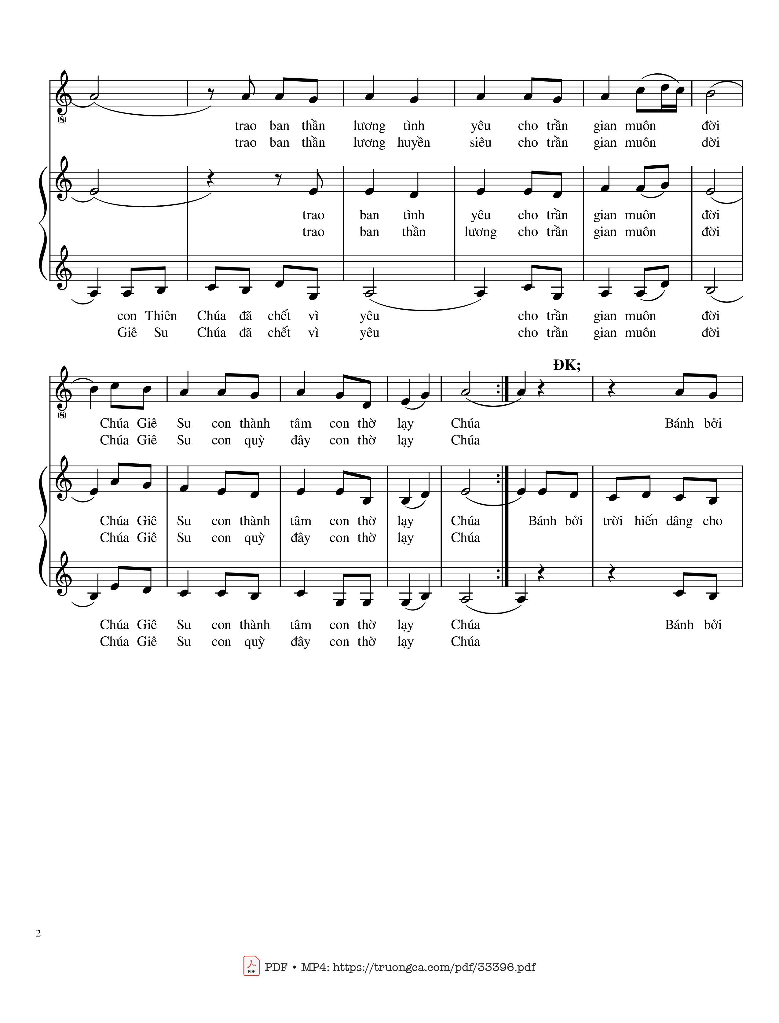 Page 2 of Sheet music PDF Bí Tích Cao Quý - Agustino Trí Dũng