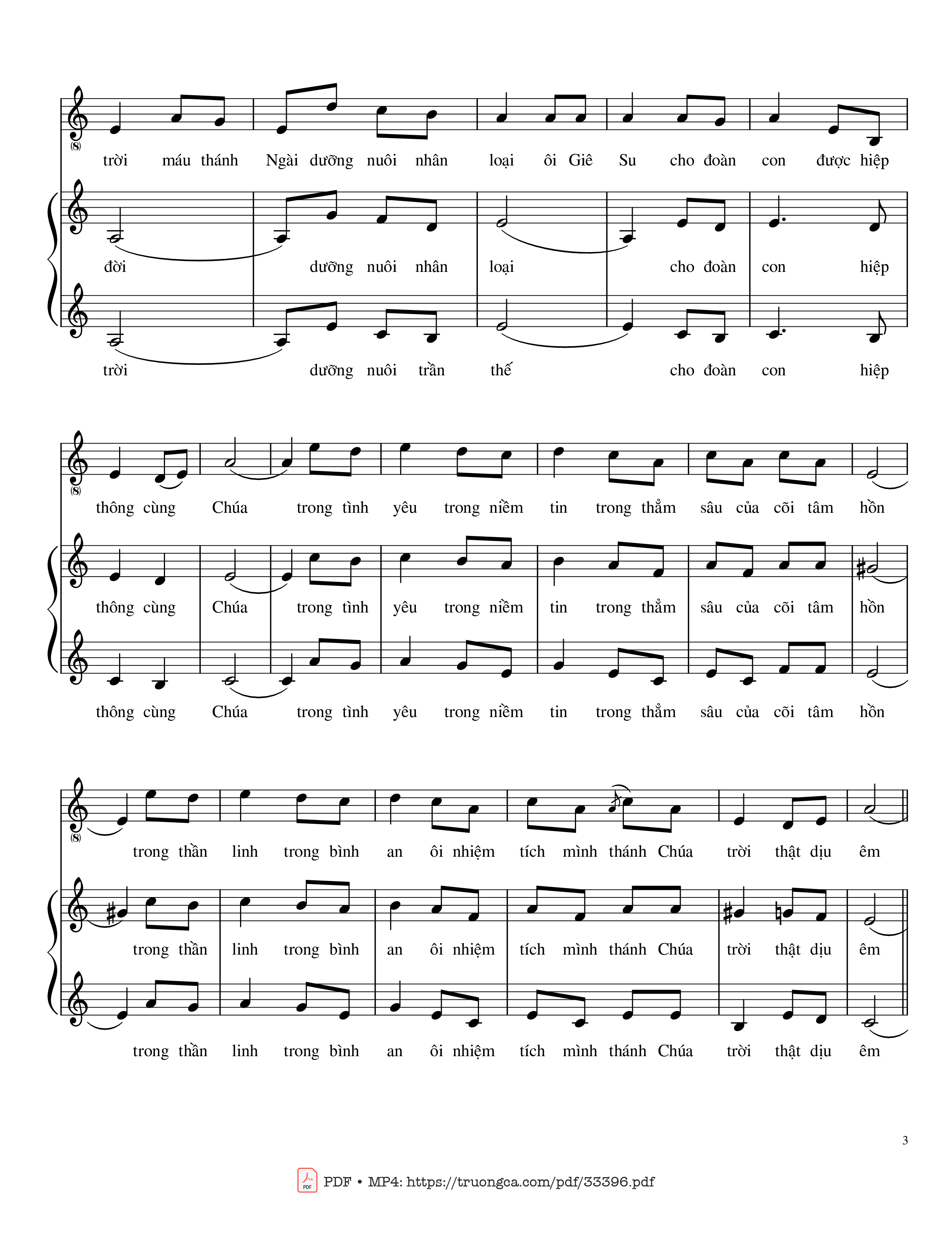 Page 3 of Sheet music PDF Bí Tích Cao Quý - Agustino Trí Dũng