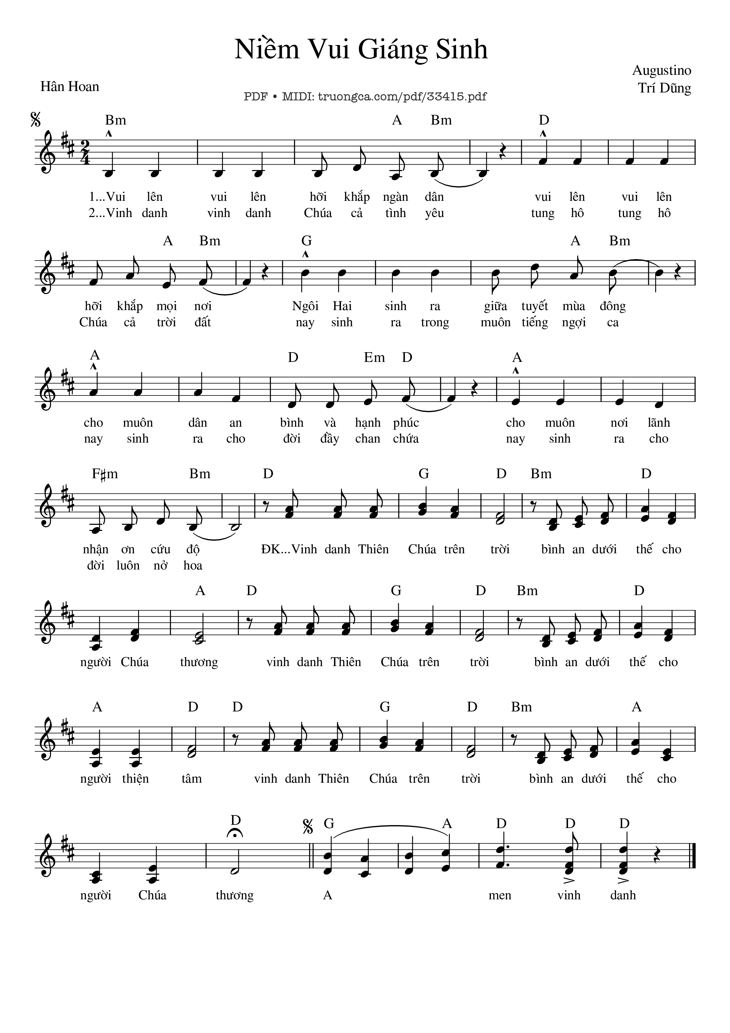 Sheet PDF of Niềm Vui Giáng Sinh