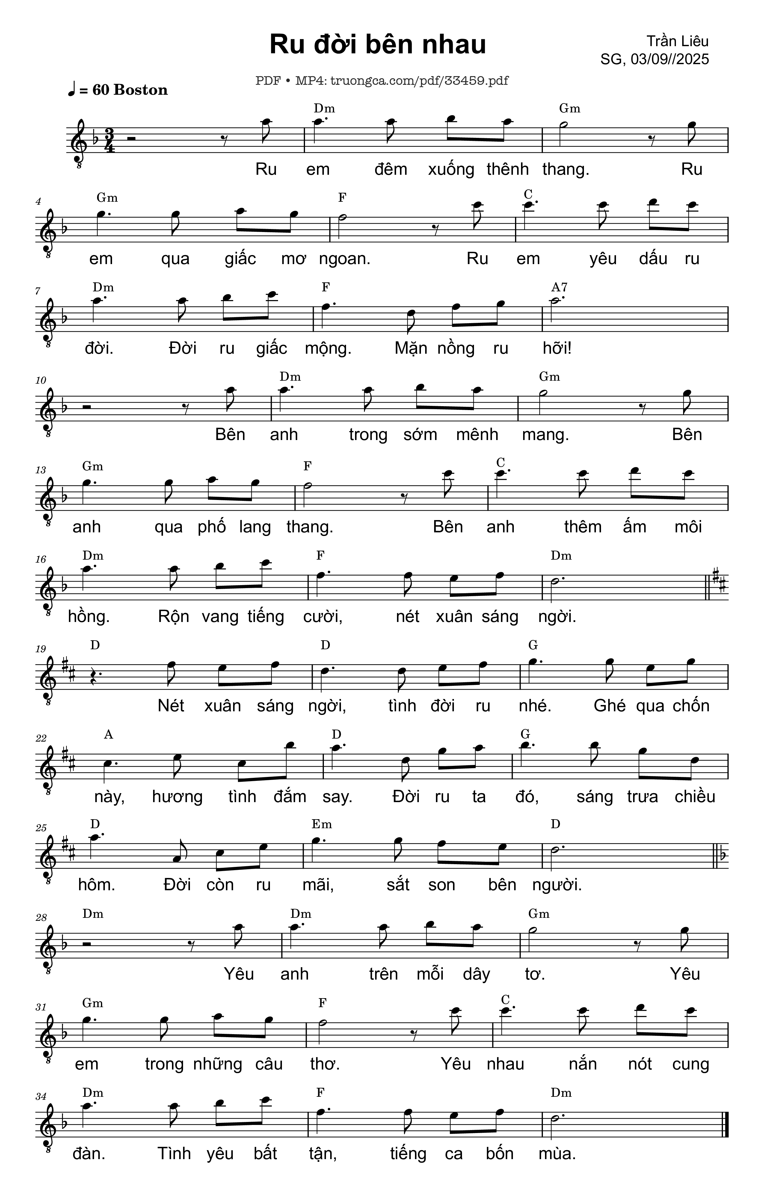 Sheet PDF of Ru đời bên nhau