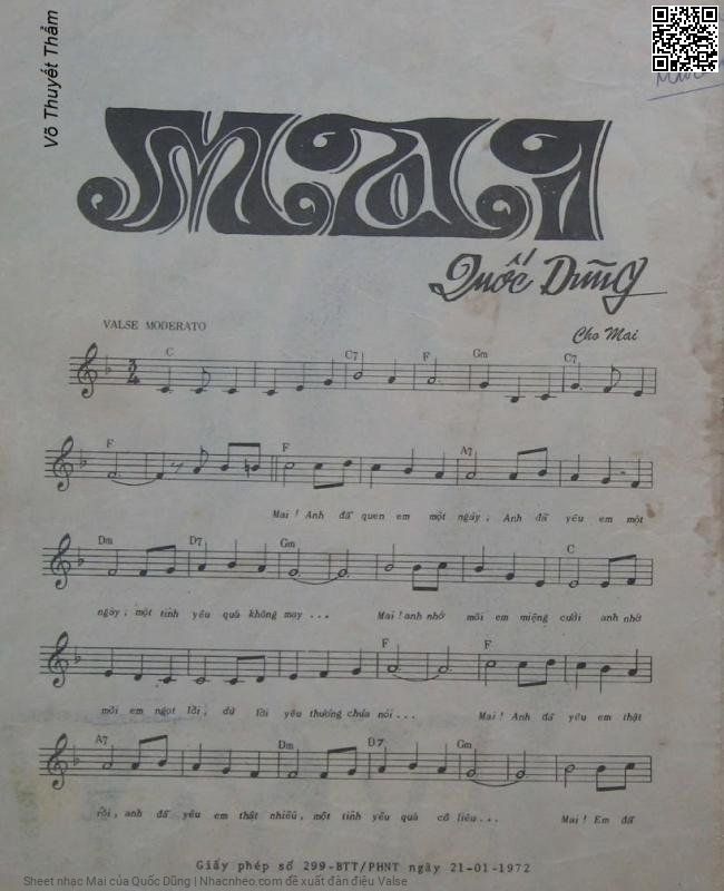Page 4 of Sheet music PDF Mai - Quốc Dũng