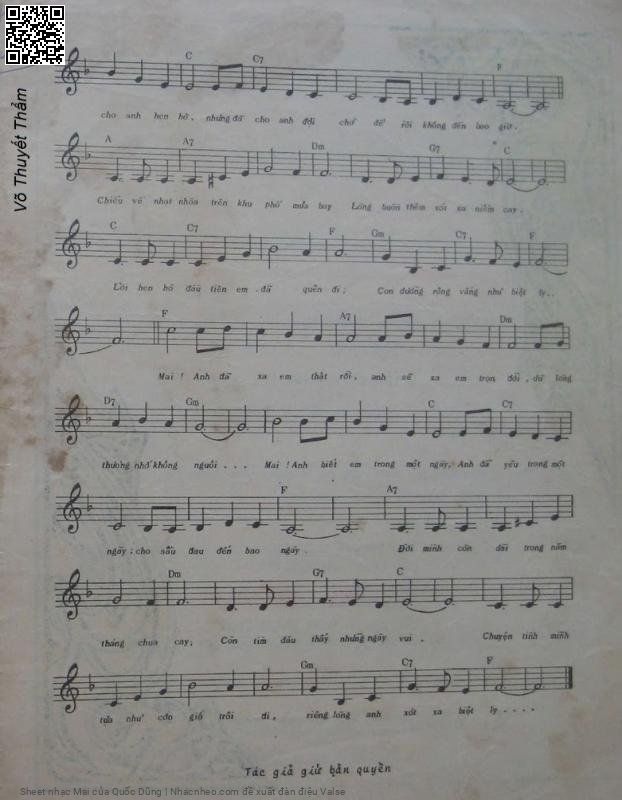 Page 5 of Sheet music PDF Mai - Quốc Dũng