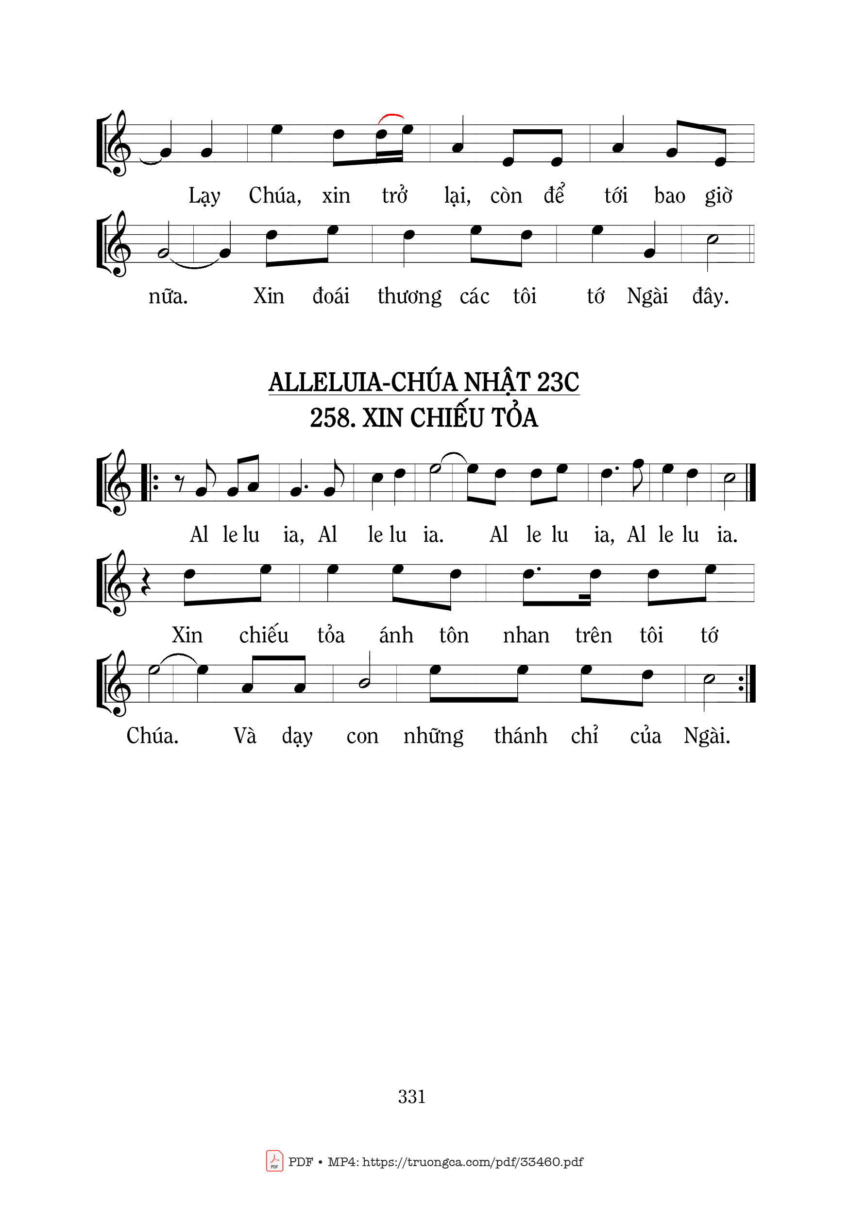 Page 2 of Sheet music PDF Thánh Vịnh 89, Chúa Là Nơi Nương Náu - Mi Trầm
