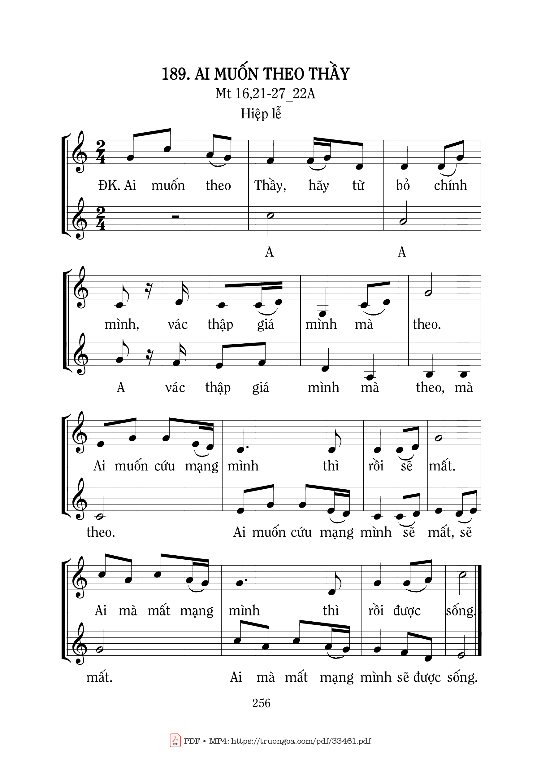 Sheet PDF of Ai Muốn Theo Thầy