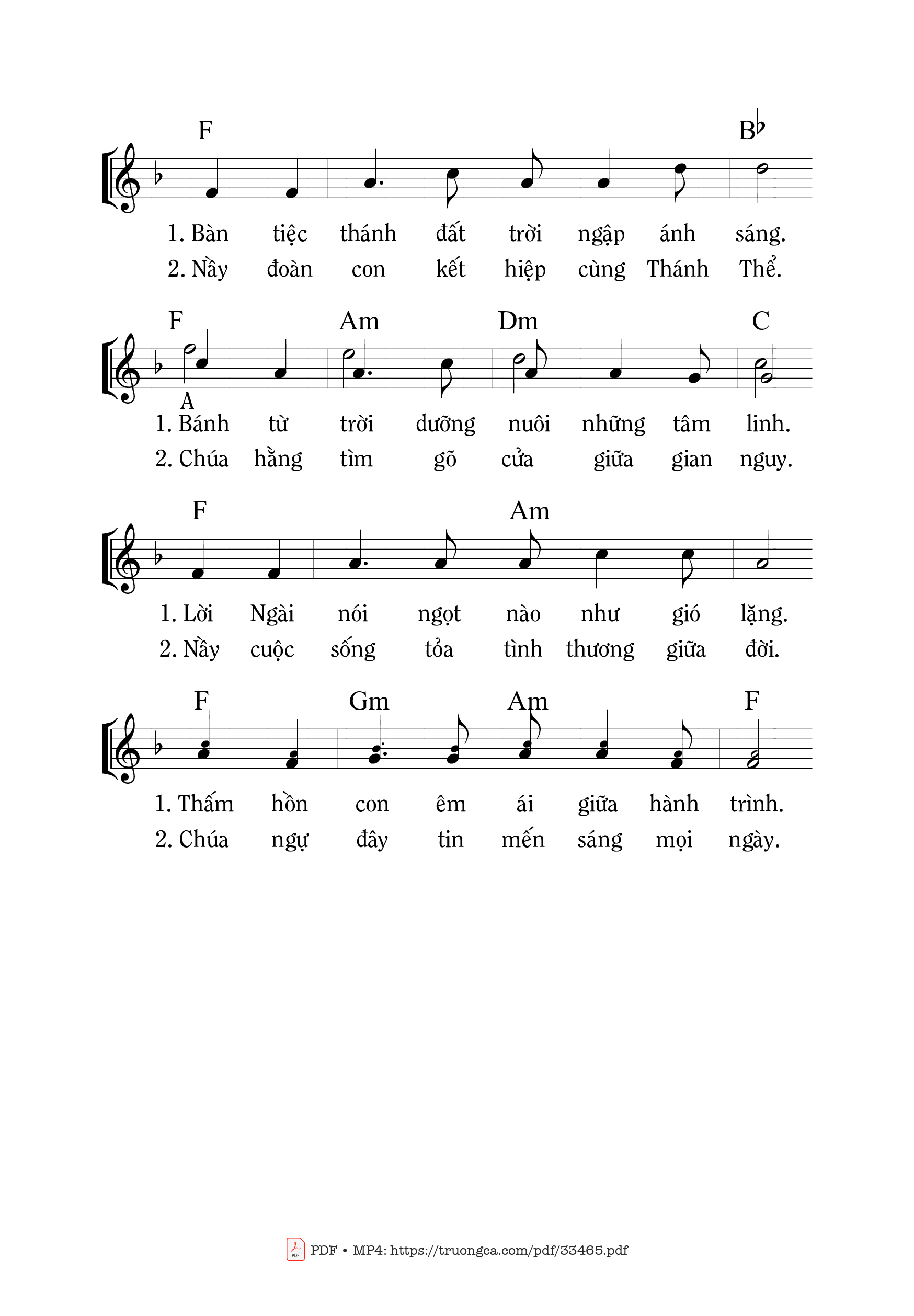 Page 2 of Sheet music PDF Bài Ca Mình Máu Chúa - Mi Trầm