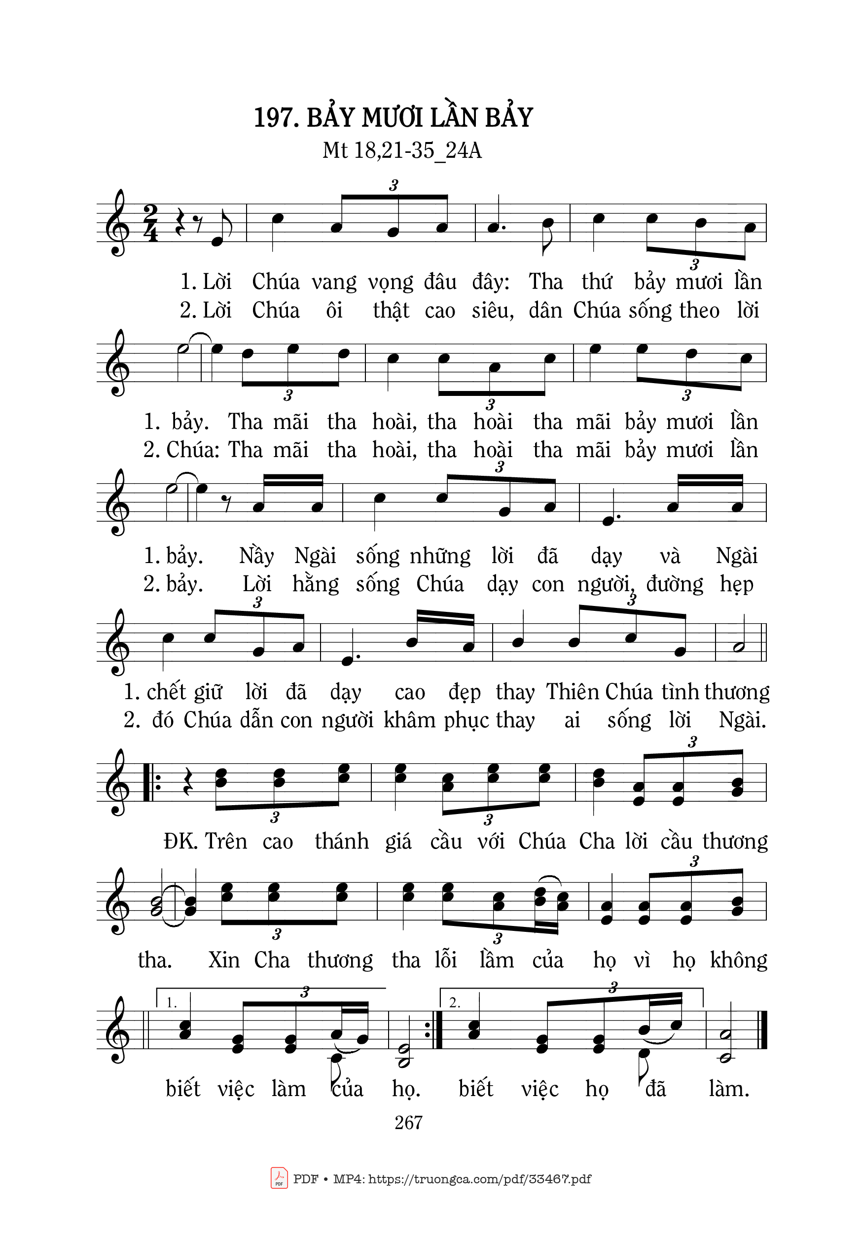 Sheet PDF of Bảy Mươi Lần Bảy