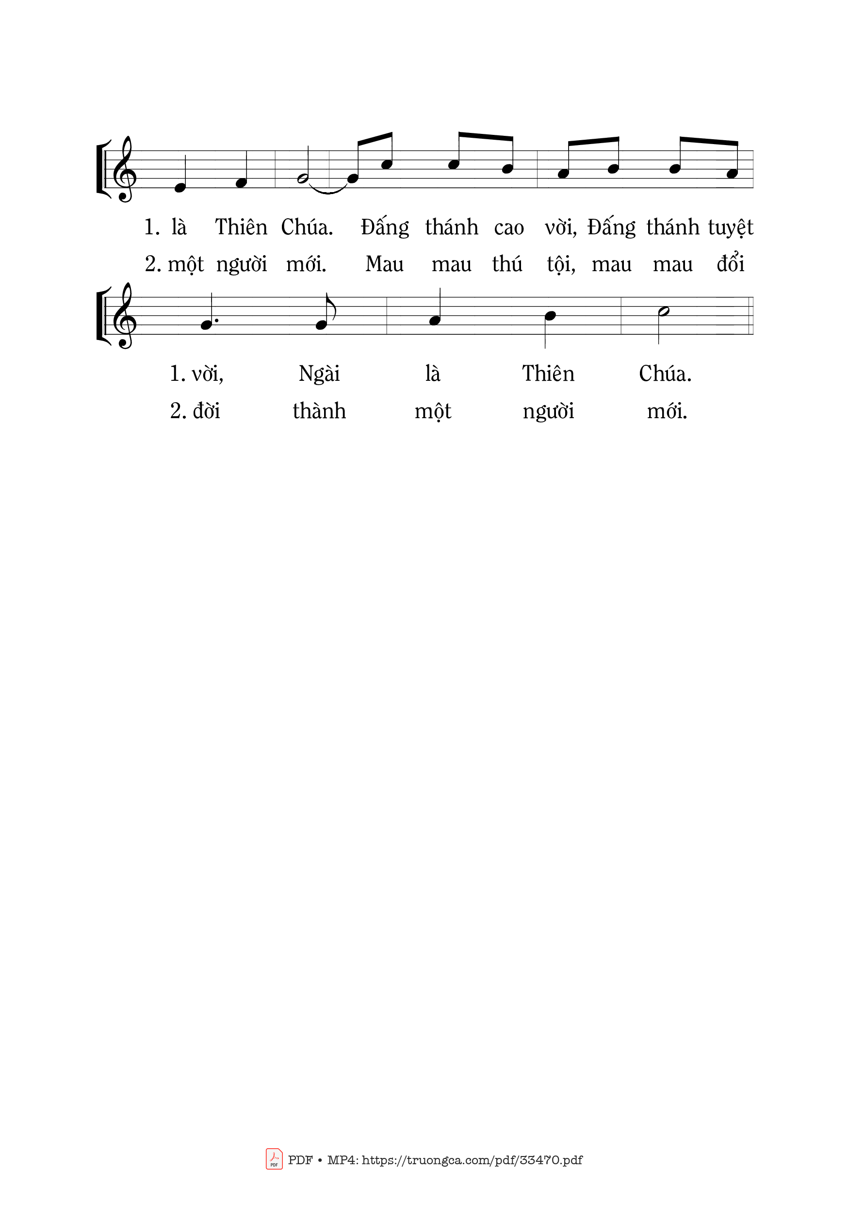 Page 2 of Sheet music PDF Chúa Chịu Rửa 2 - Mi Trầm