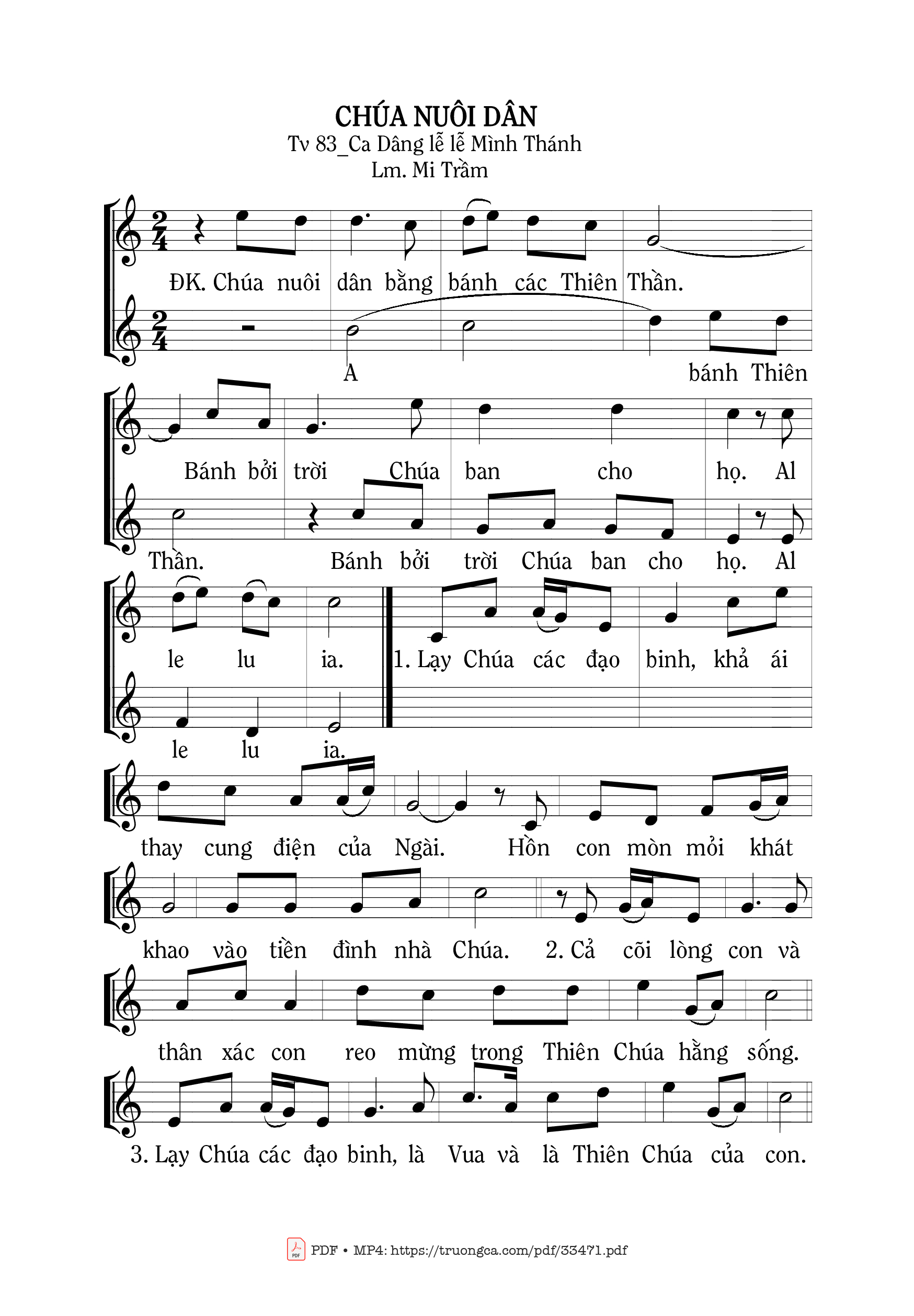 Sheet PDF of Chúa Nuôi Dân