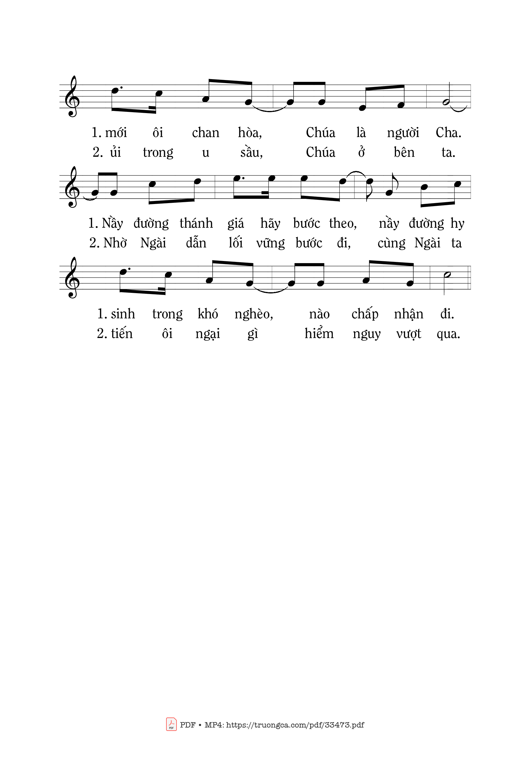 Page 2 of Sheet music PDF Đức Kitô Niềm Hy Vọng - Mi Trầm
