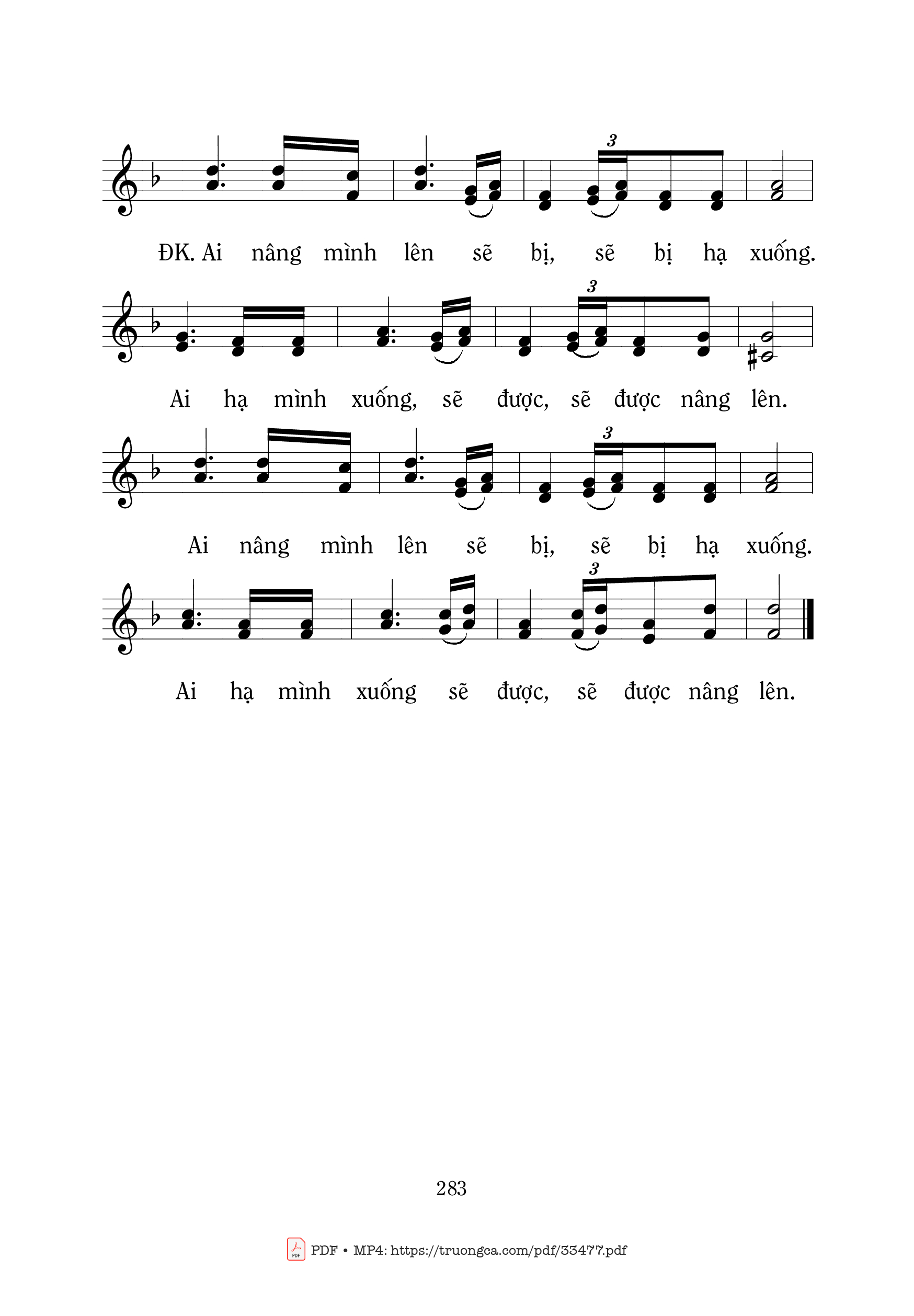 Page 2 of Sheet music PDF Khiêm Nhường - Mi Trầm