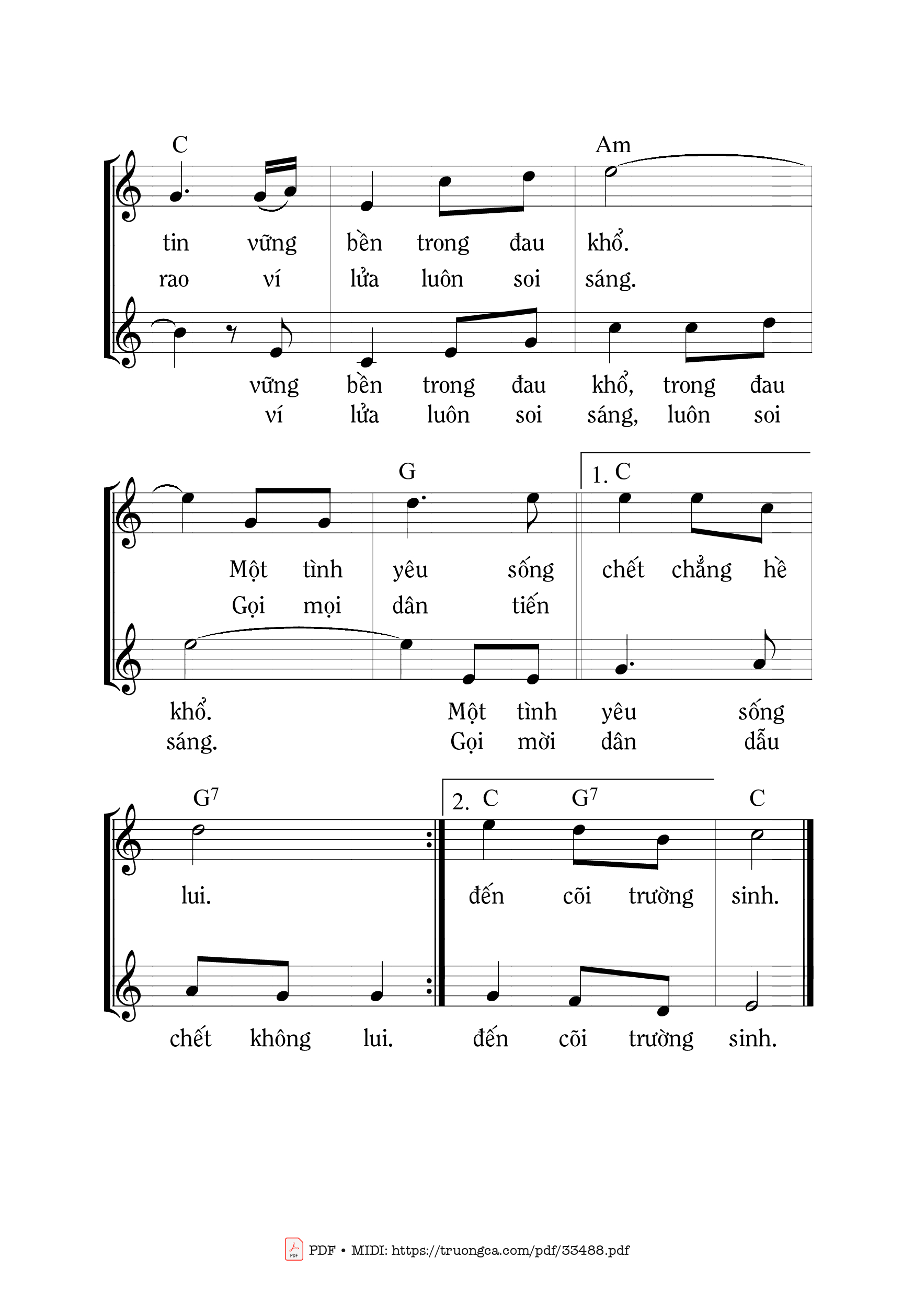 Page 3 of Sheet music PDF Phê-Rô Phao-Lô Cột Trụ Niềm Tin - Mi Trầm