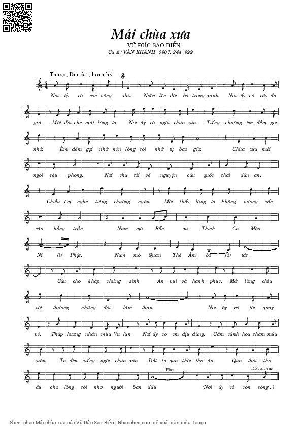 Mái chùa xưa - Vũ Đức Sao Biển