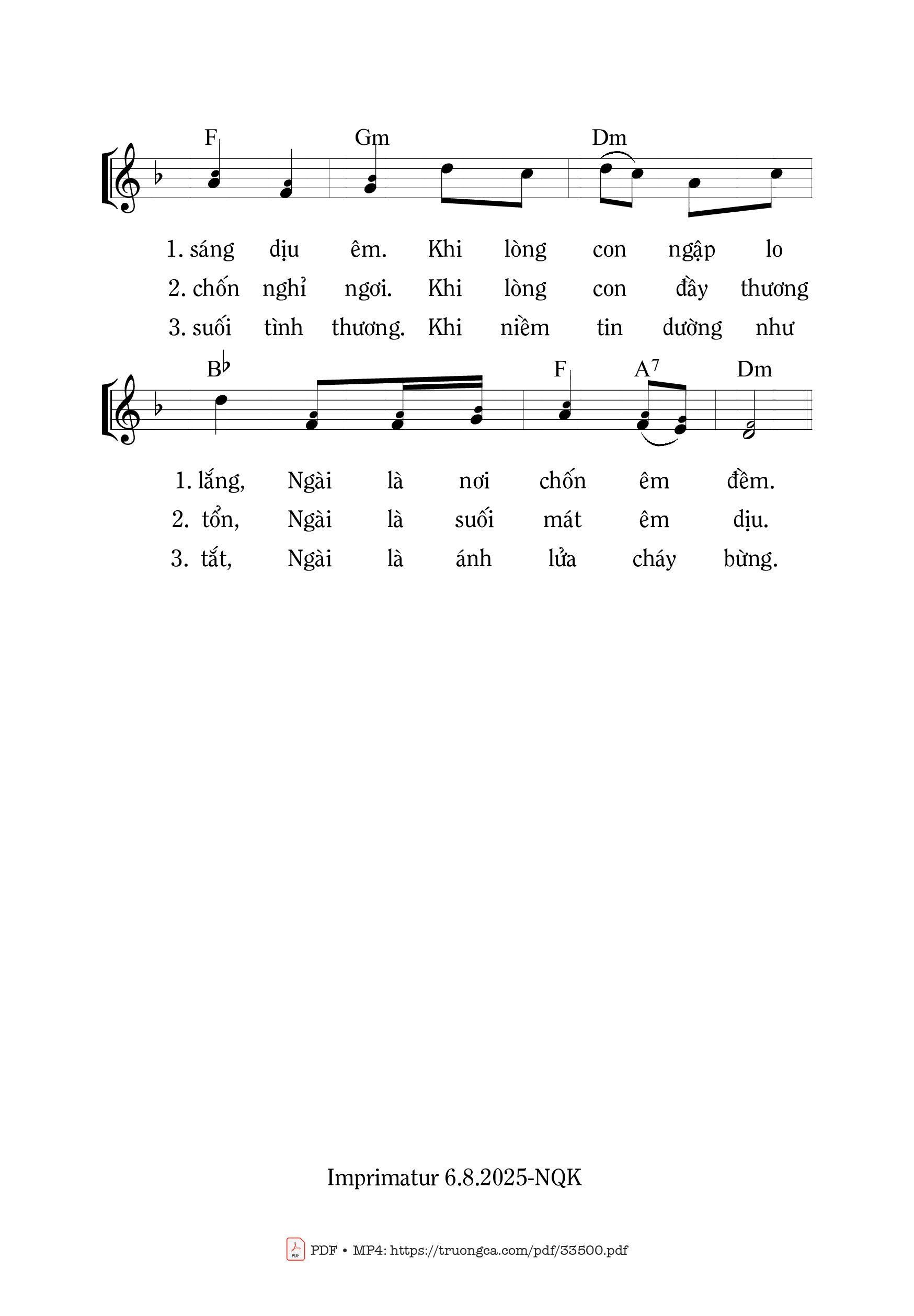 Page 2 of Sheet music PDF Chúa Là Vua Tâm Hồn Con - Mi Trầm