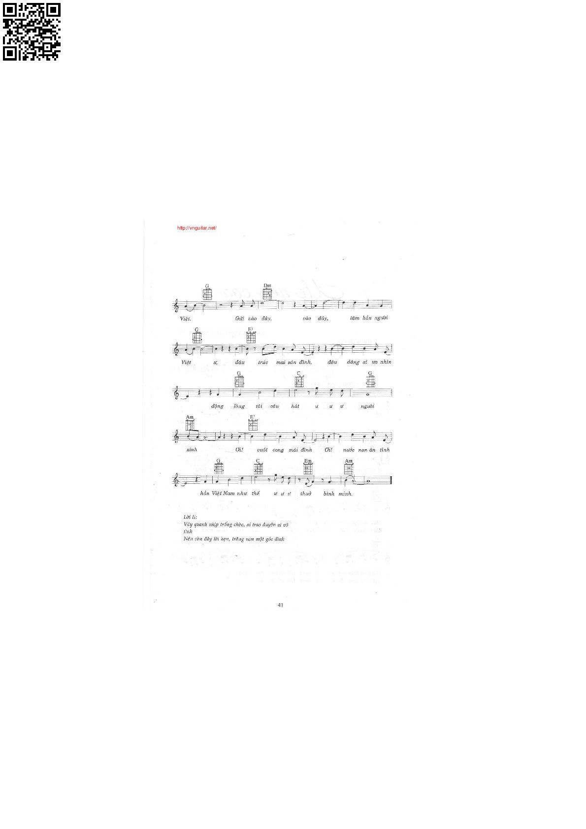Page 2 of Sheet music PDF Mái đình làng biển - Nguyễn Cường