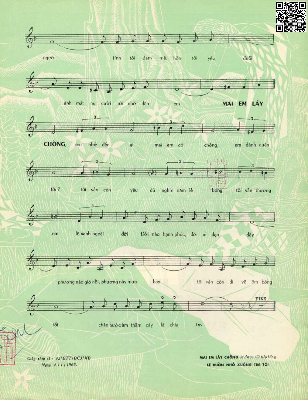Page 2 of Sheet music PDF Mai em lấy chồng - Mai Trường