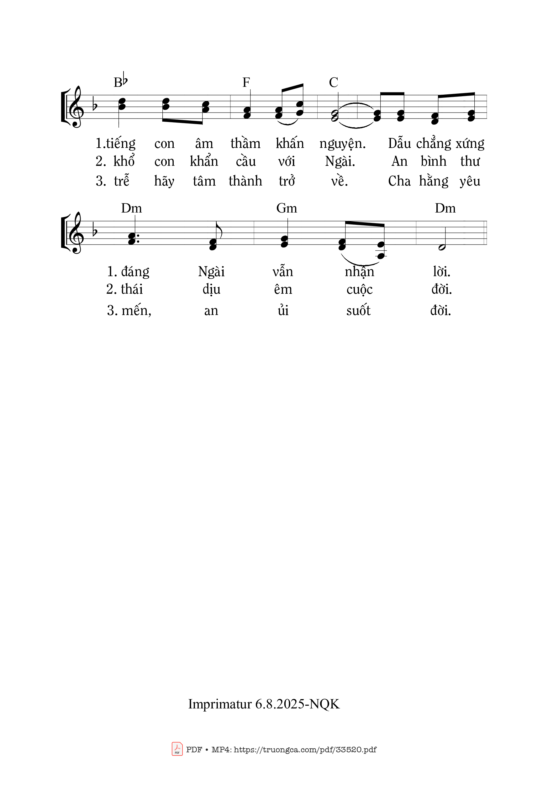 Page 2 of Sheet music PDF Xin Dẽ Được - Mi Trầm