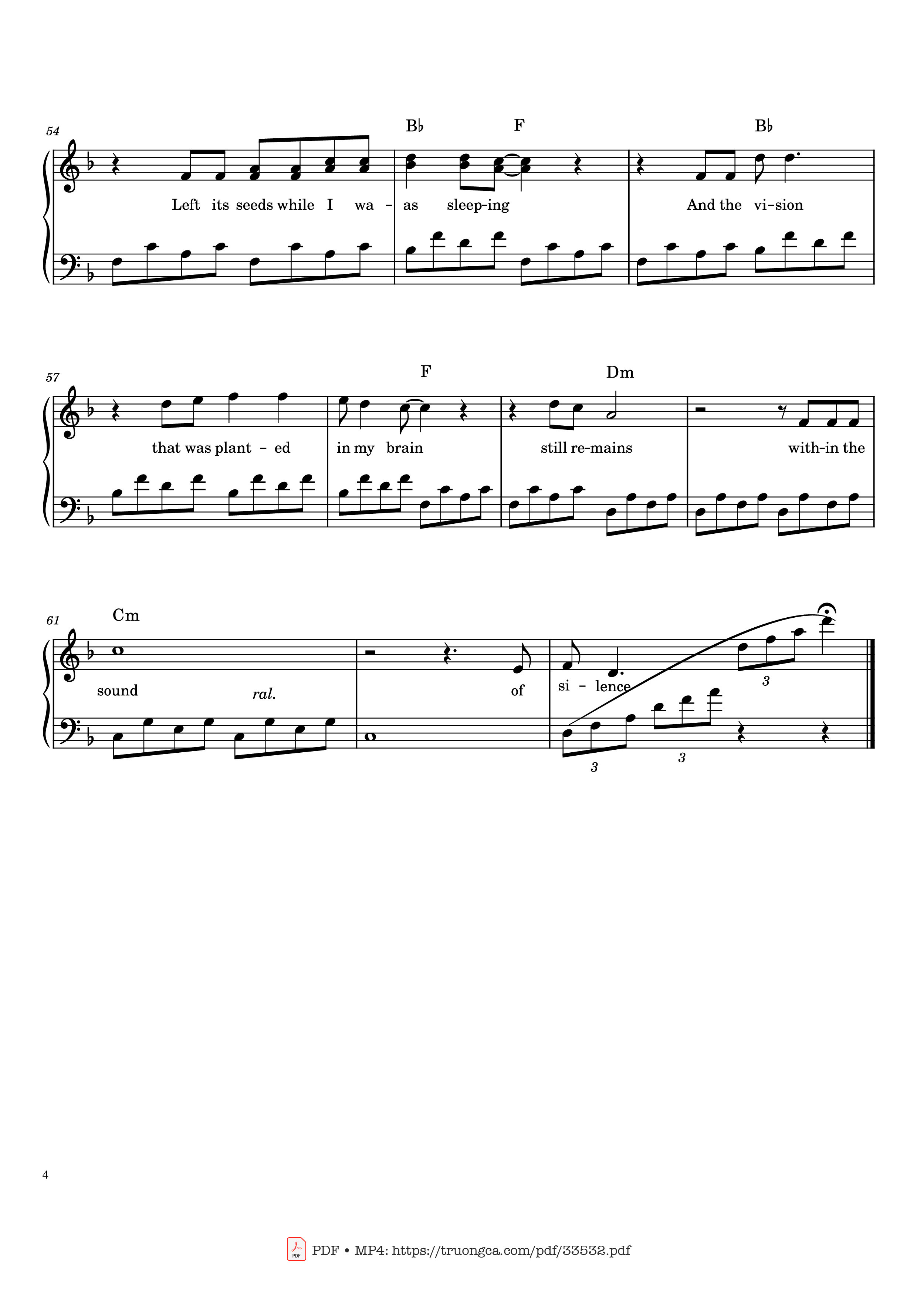 Page 4 of Sheet music PDF The Sound of Silence - Paul Simon