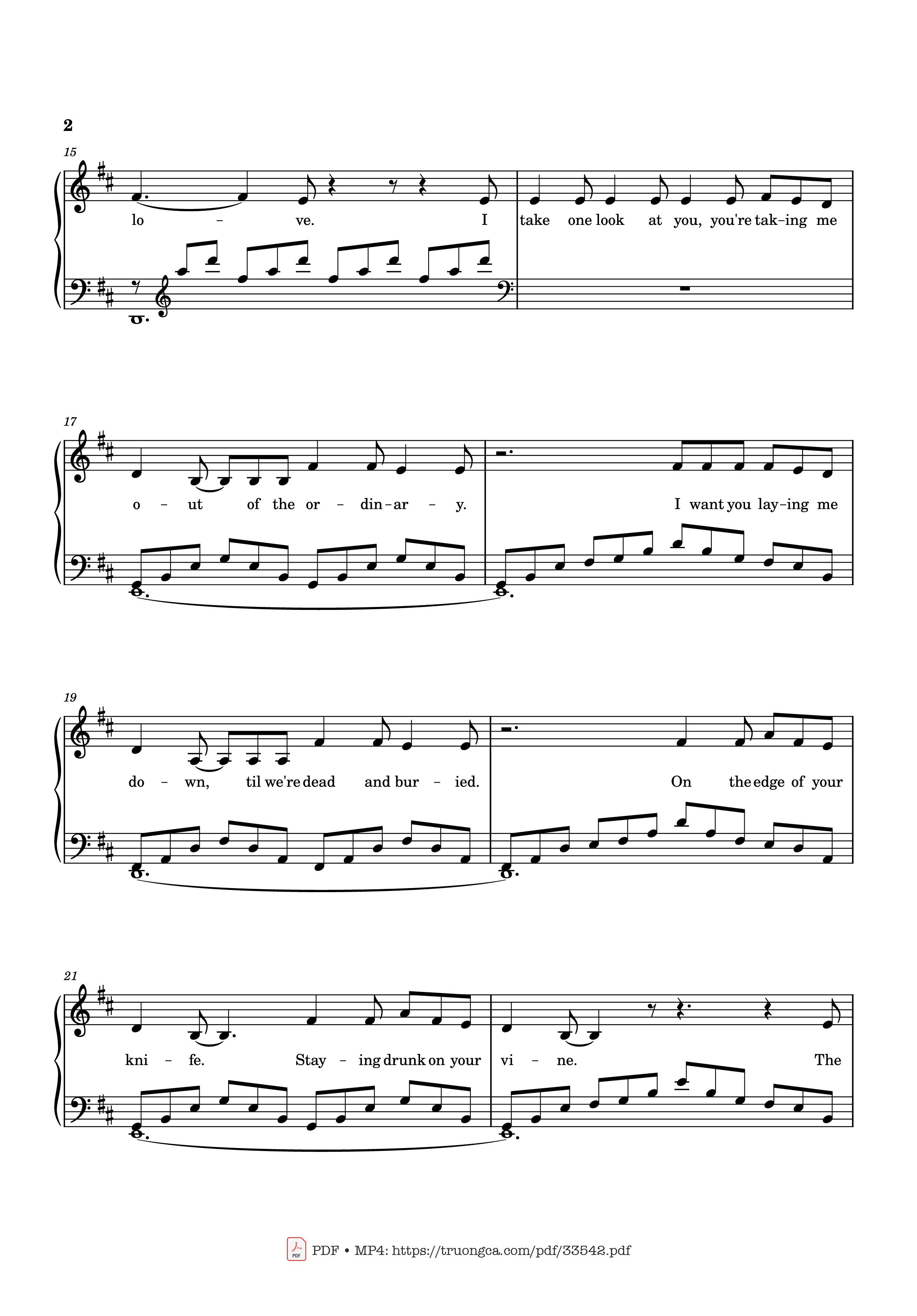 Page 2 of Sheet music PDF Piano Ordinary Piano - Transcribed by: Calix Huang