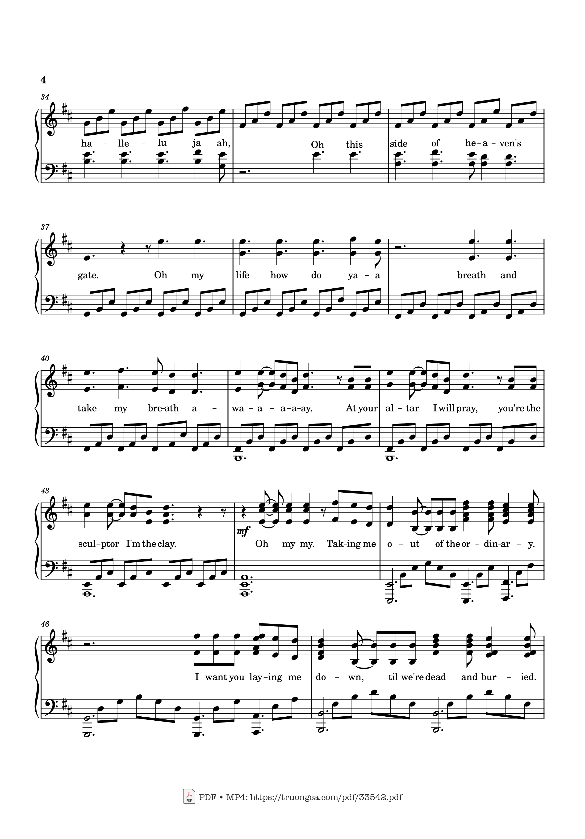 Page 4 of Sheet music PDF Piano Ordinary Piano - Transcribed by: Calix Huang