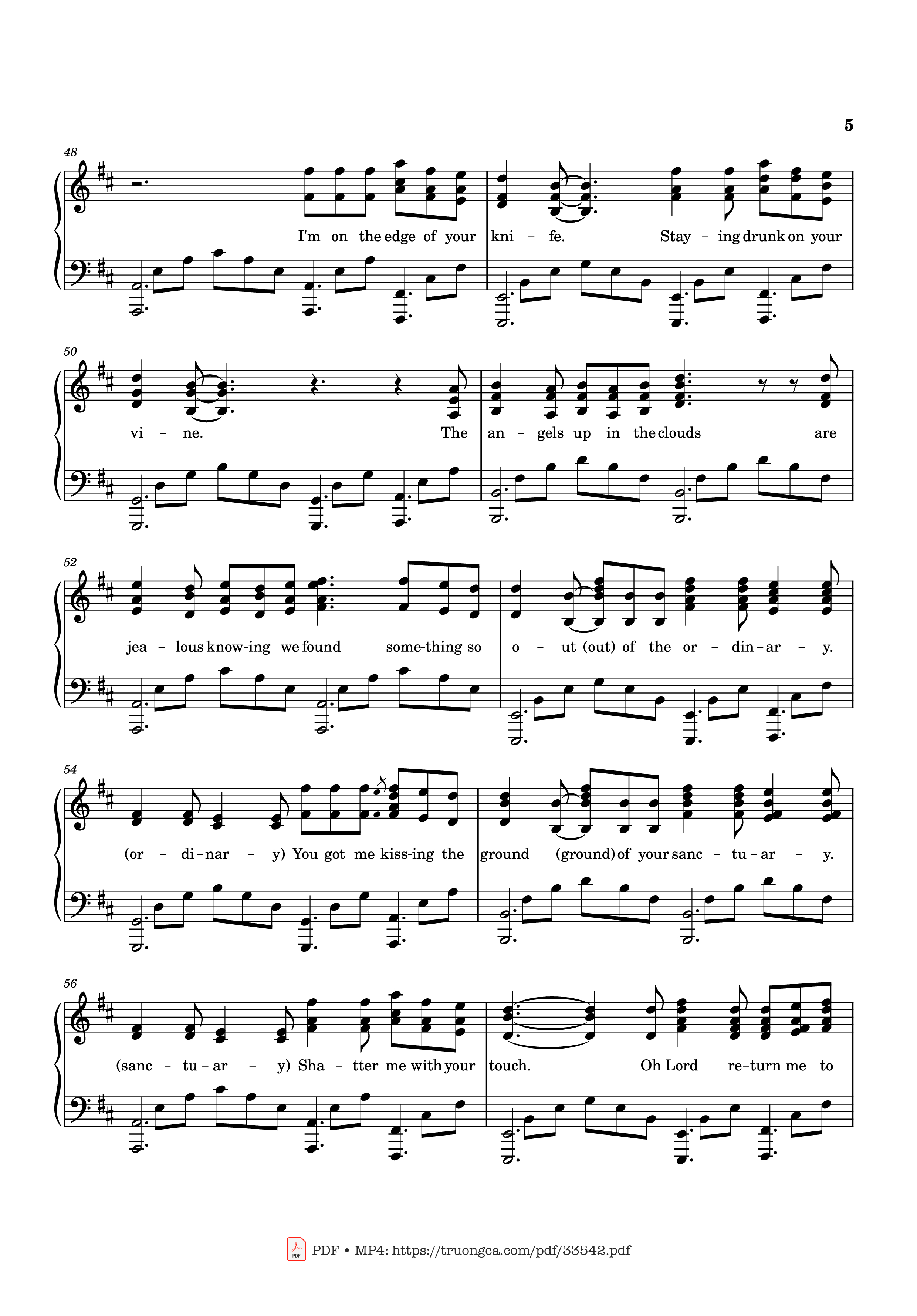 Page 5 of Sheet music PDF Piano Ordinary Piano - Transcribed by: Calix Huang