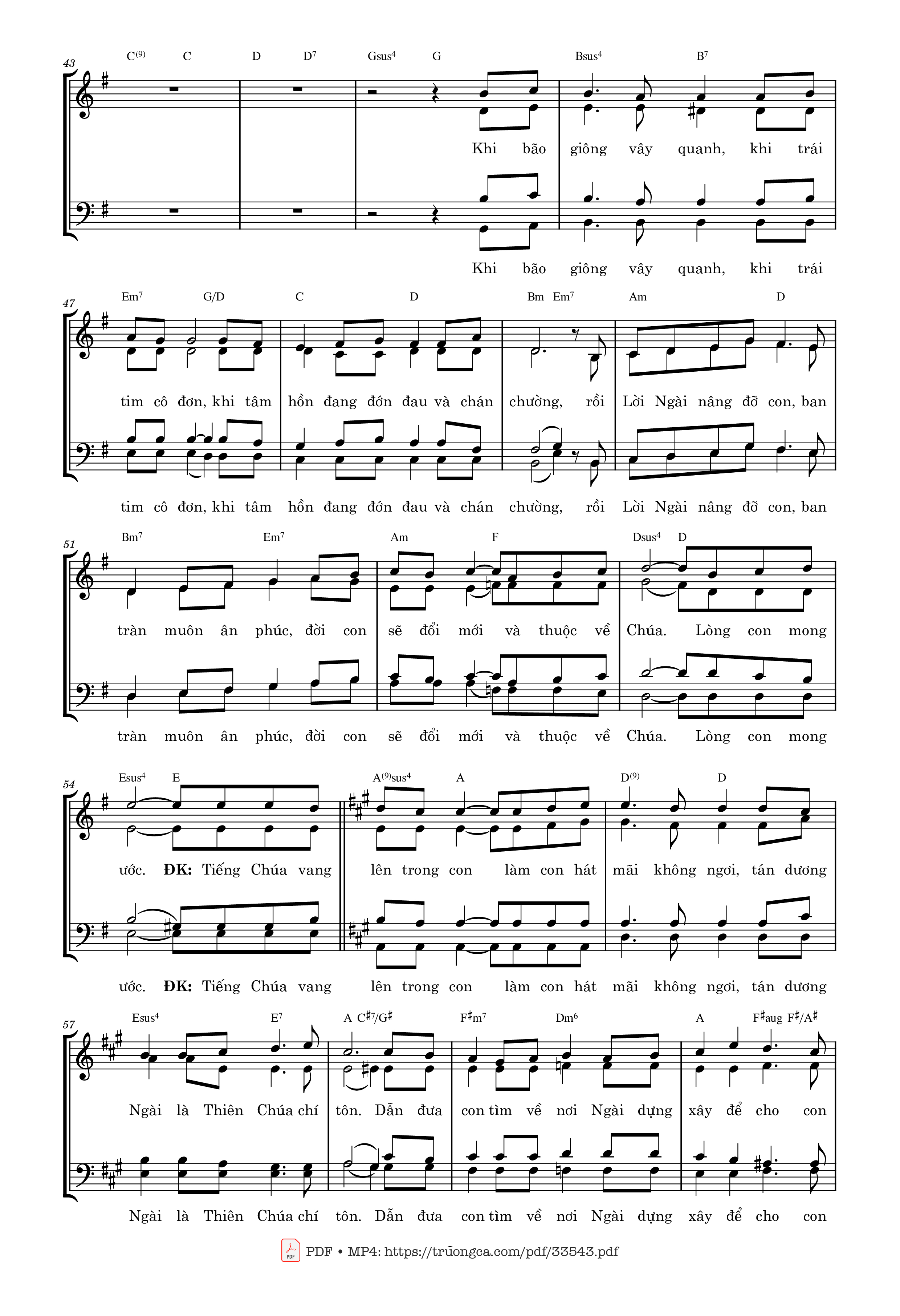 Page 3 of Sheet music PDF Tiếng Chúa trong con - Trang Hồ