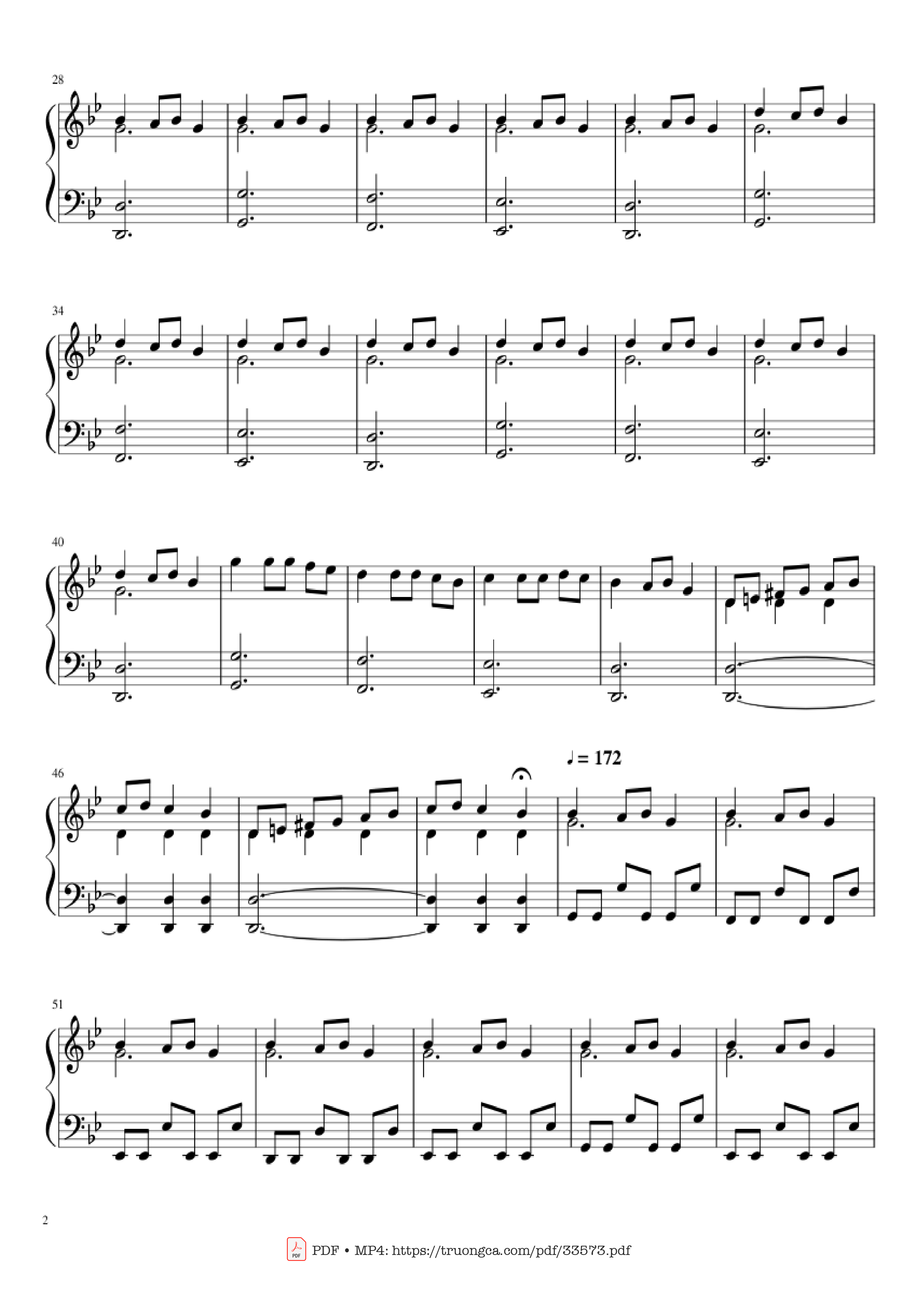 Page 2 of Sheet music PDF Piano Carol of the Bells Christmas Medley Piano - Arr. Xingyu Shui