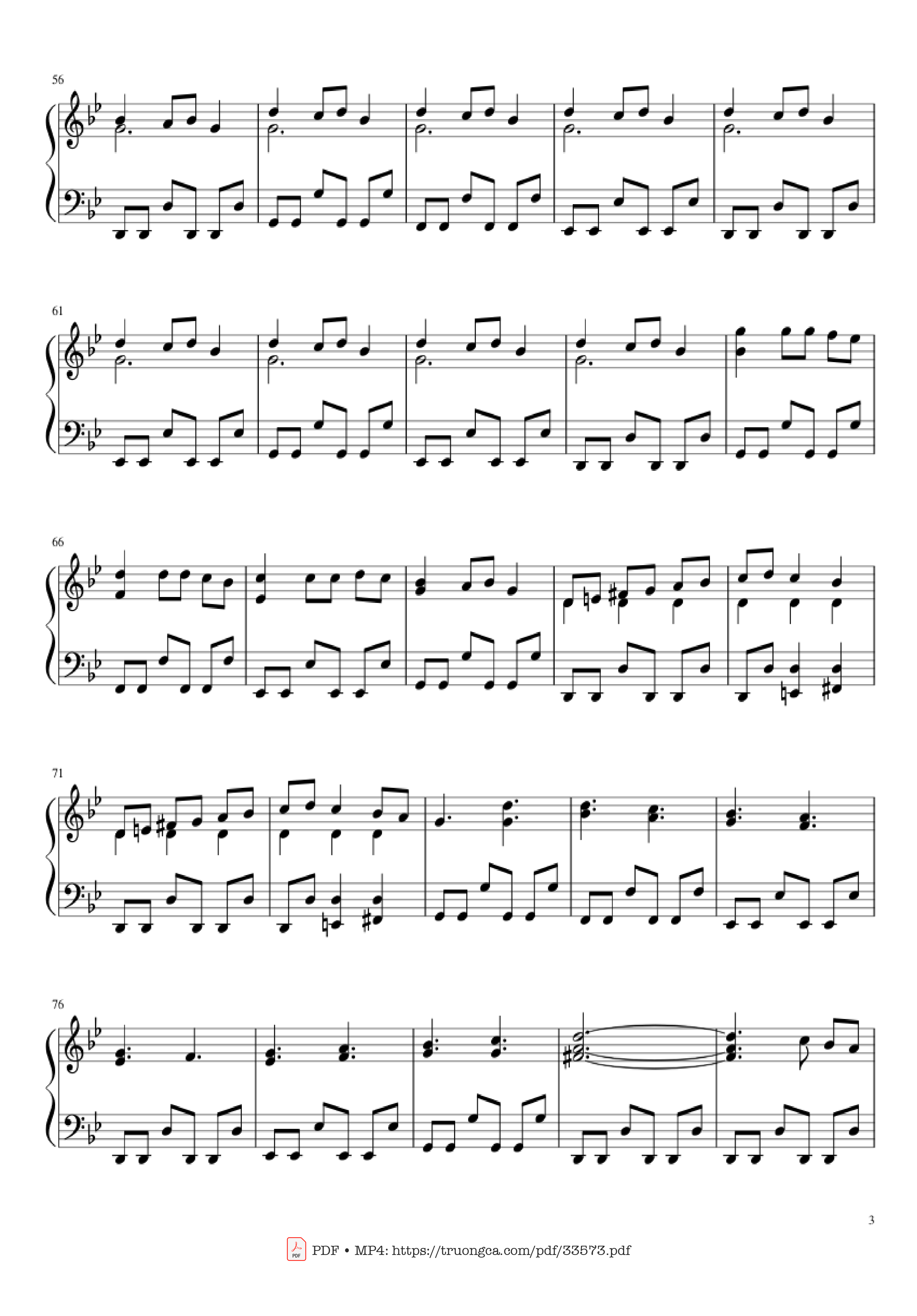 Page 3 of Sheet music PDF Piano Carol of the Bells Christmas Medley Piano - Arr. Xingyu Shui