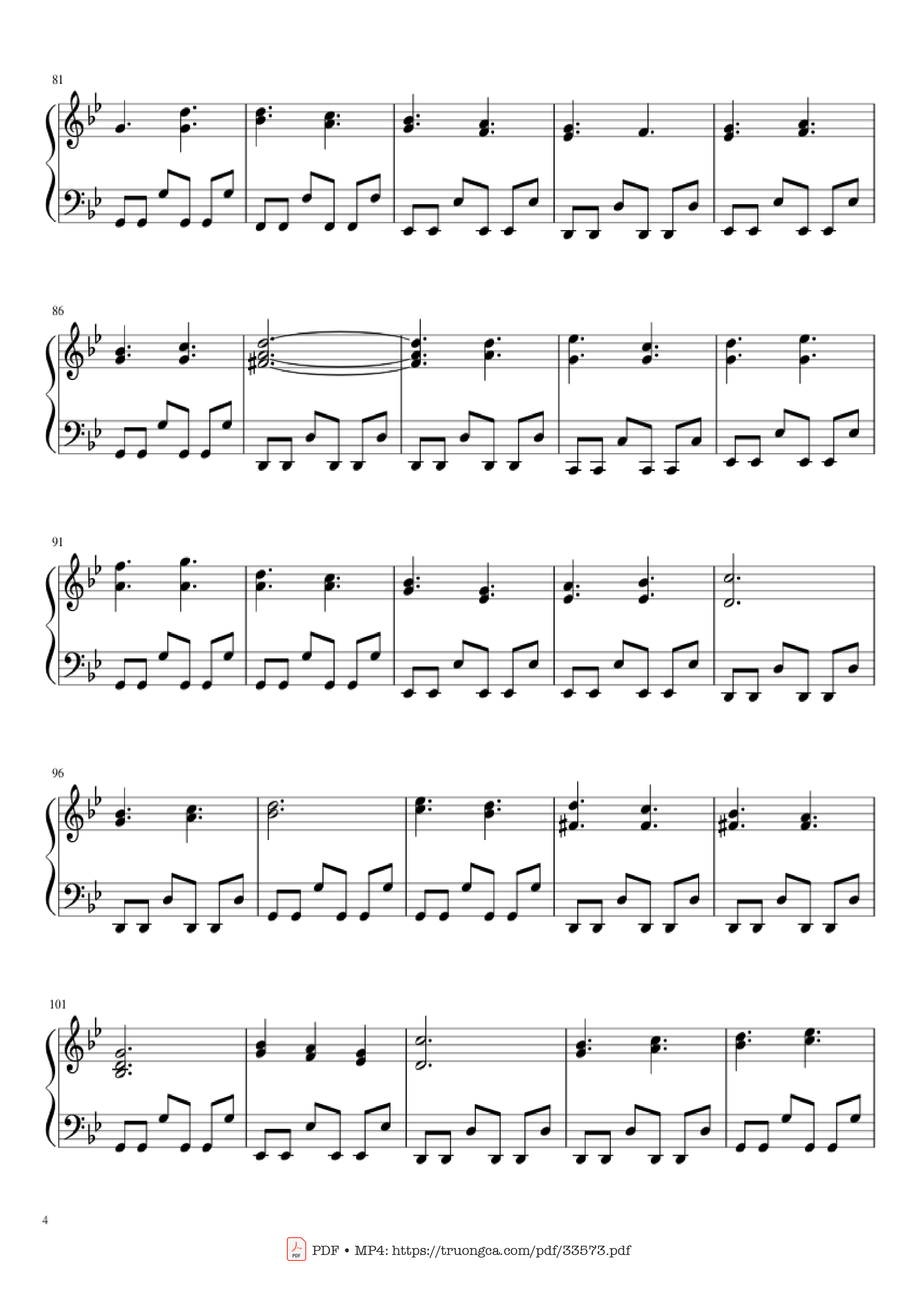 Page 4 of Sheet music PDF Piano Carol of the Bells Christmas Medley Piano - Arr. Xingyu Shui