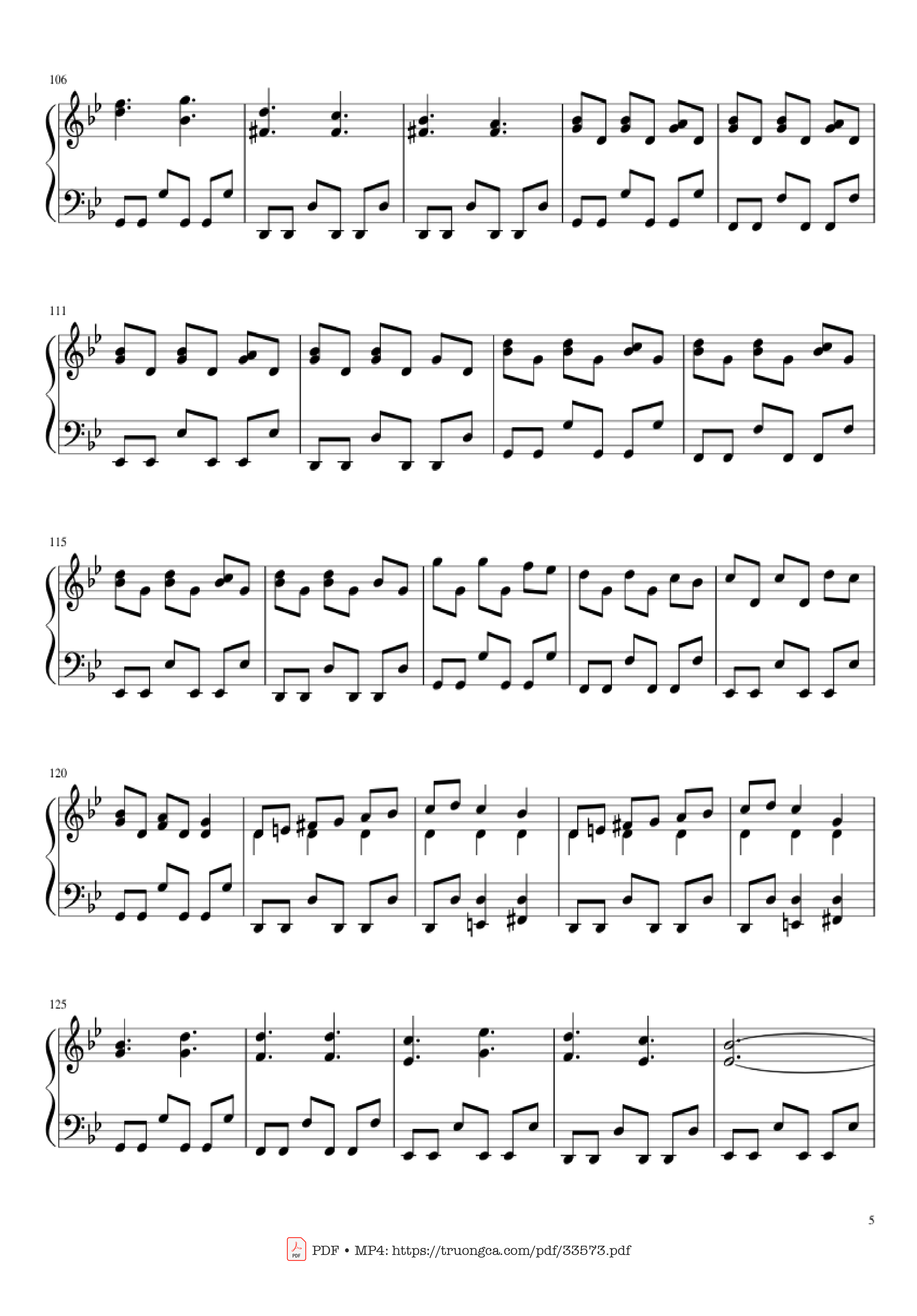 Page 5 of Sheet music PDF Piano Carol of the Bells Christmas Medley Piano - Arr. Xingyu Shui