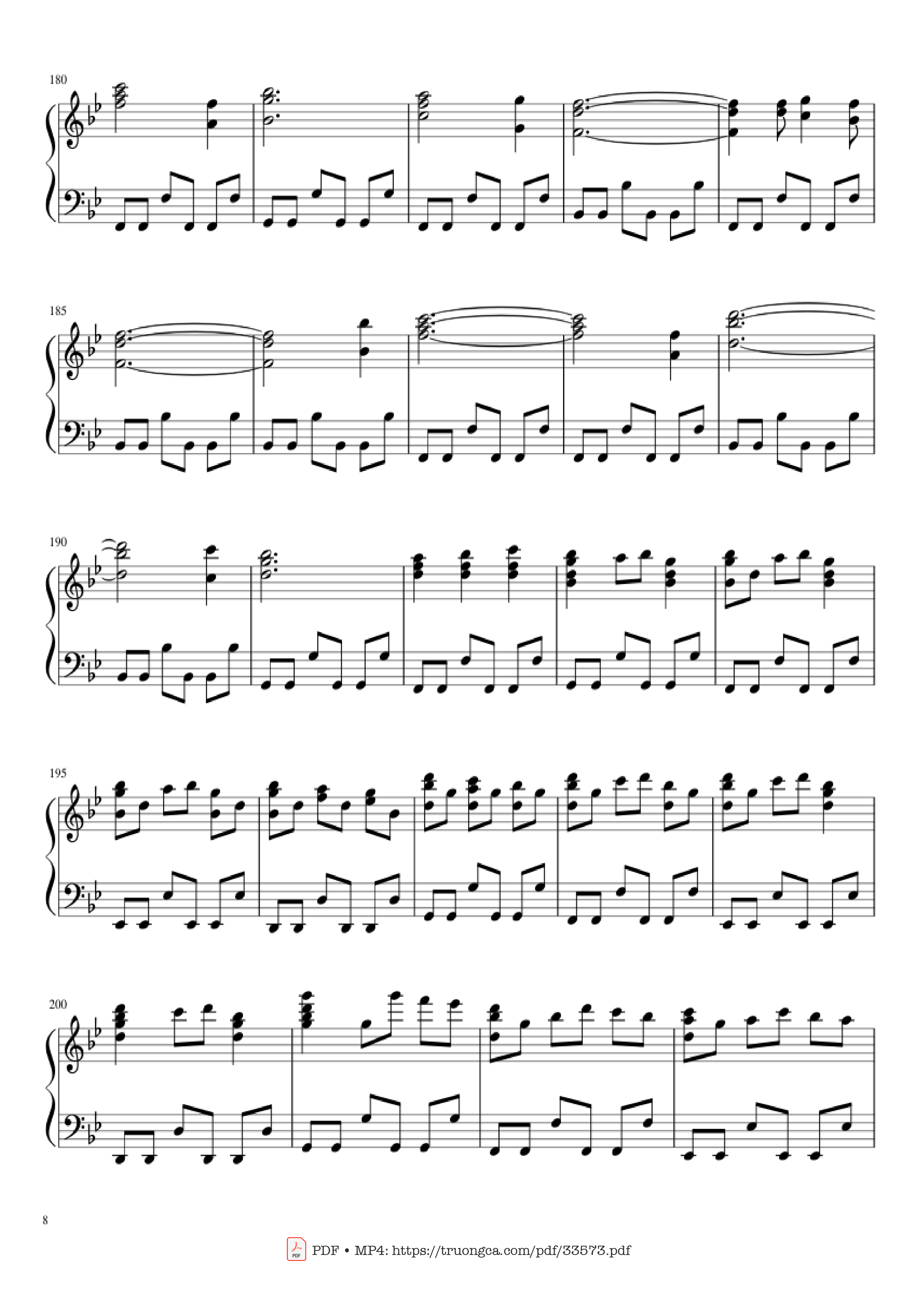 Page 8 of Sheet music PDF Piano Carol of the Bells Christmas Medley Piano - Arr. Xingyu Shui