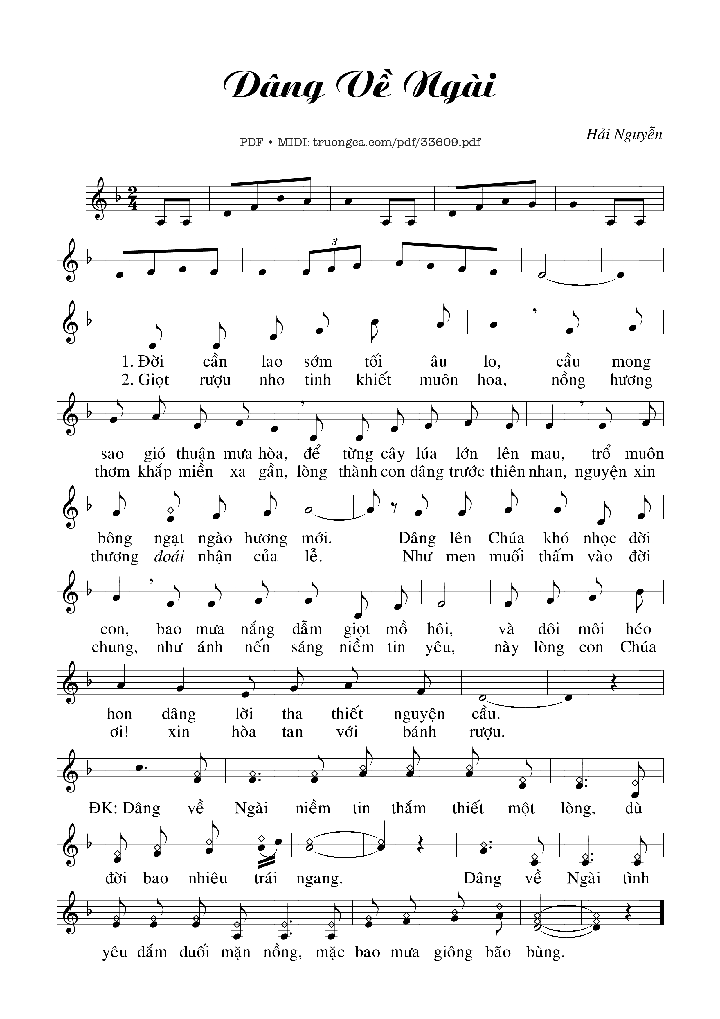 Dâng Về Ngài - Hải Nguyễn