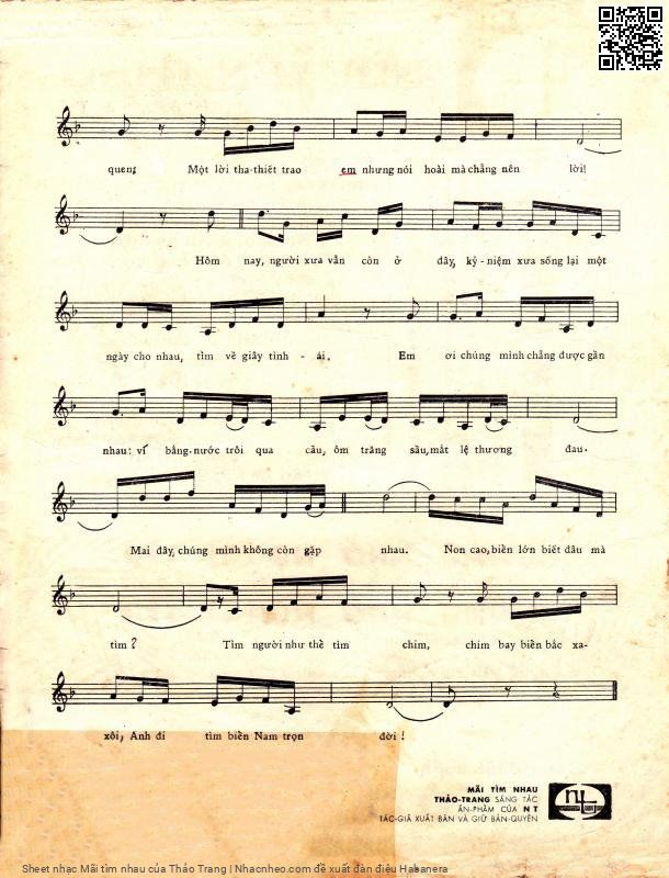 Page 3 of Sheet music PDF Mãi tìm nhau - Thảo Trang