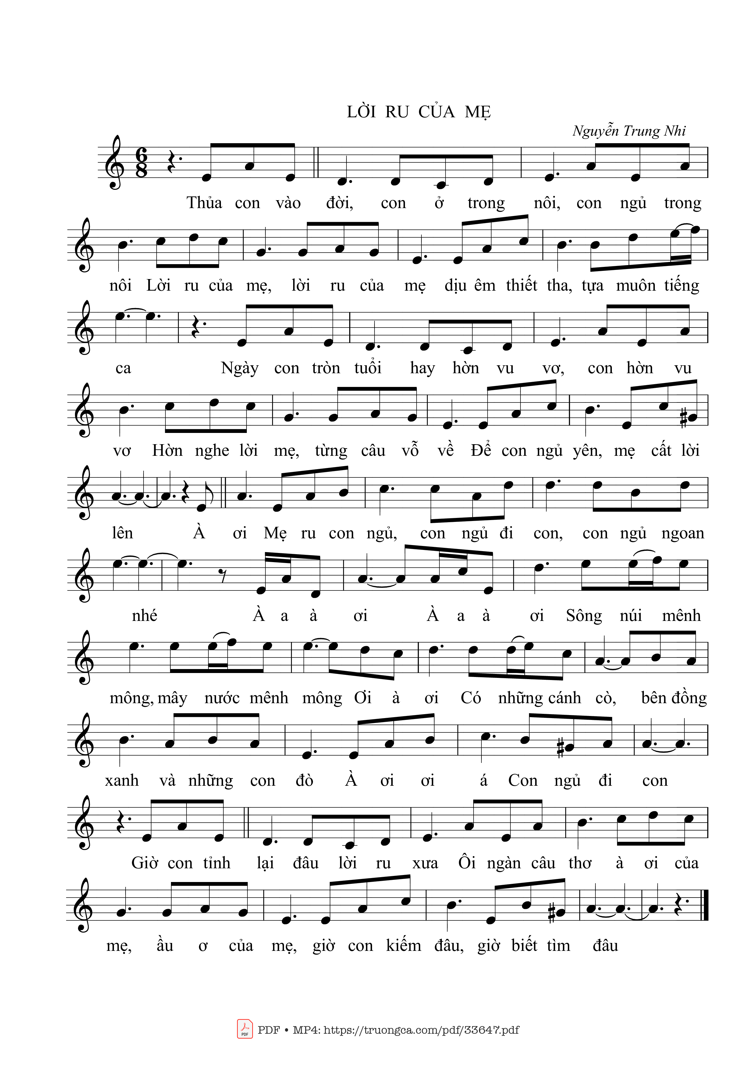 Lời ru của mẹ