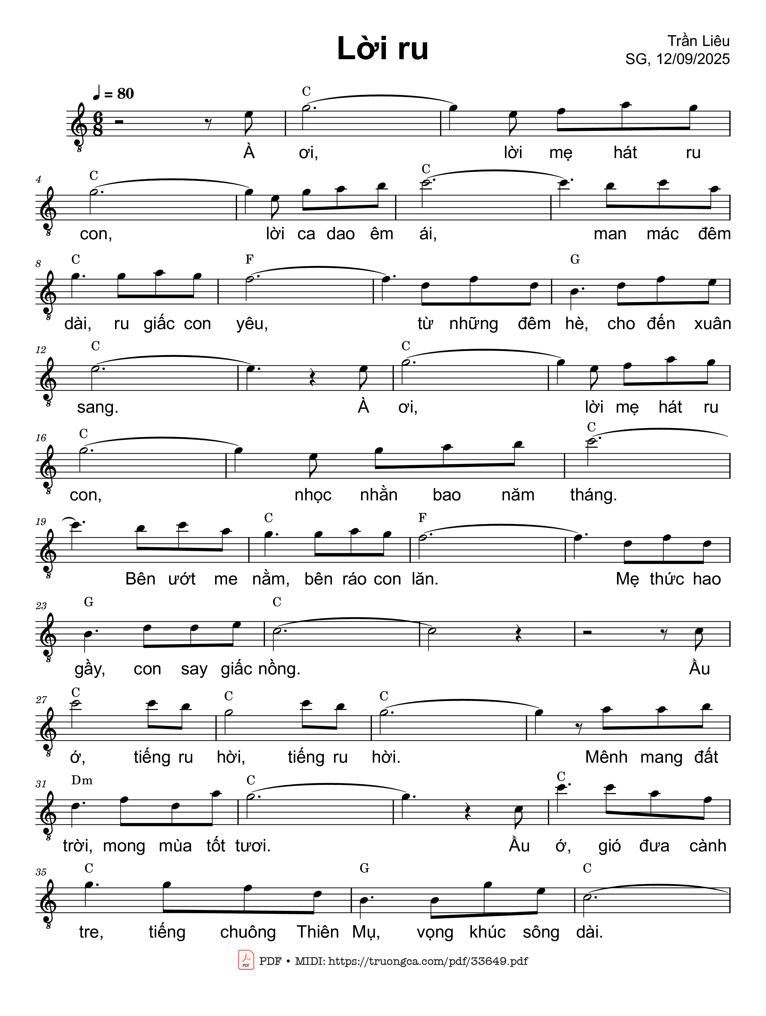 Lời ru - Trần Liêu