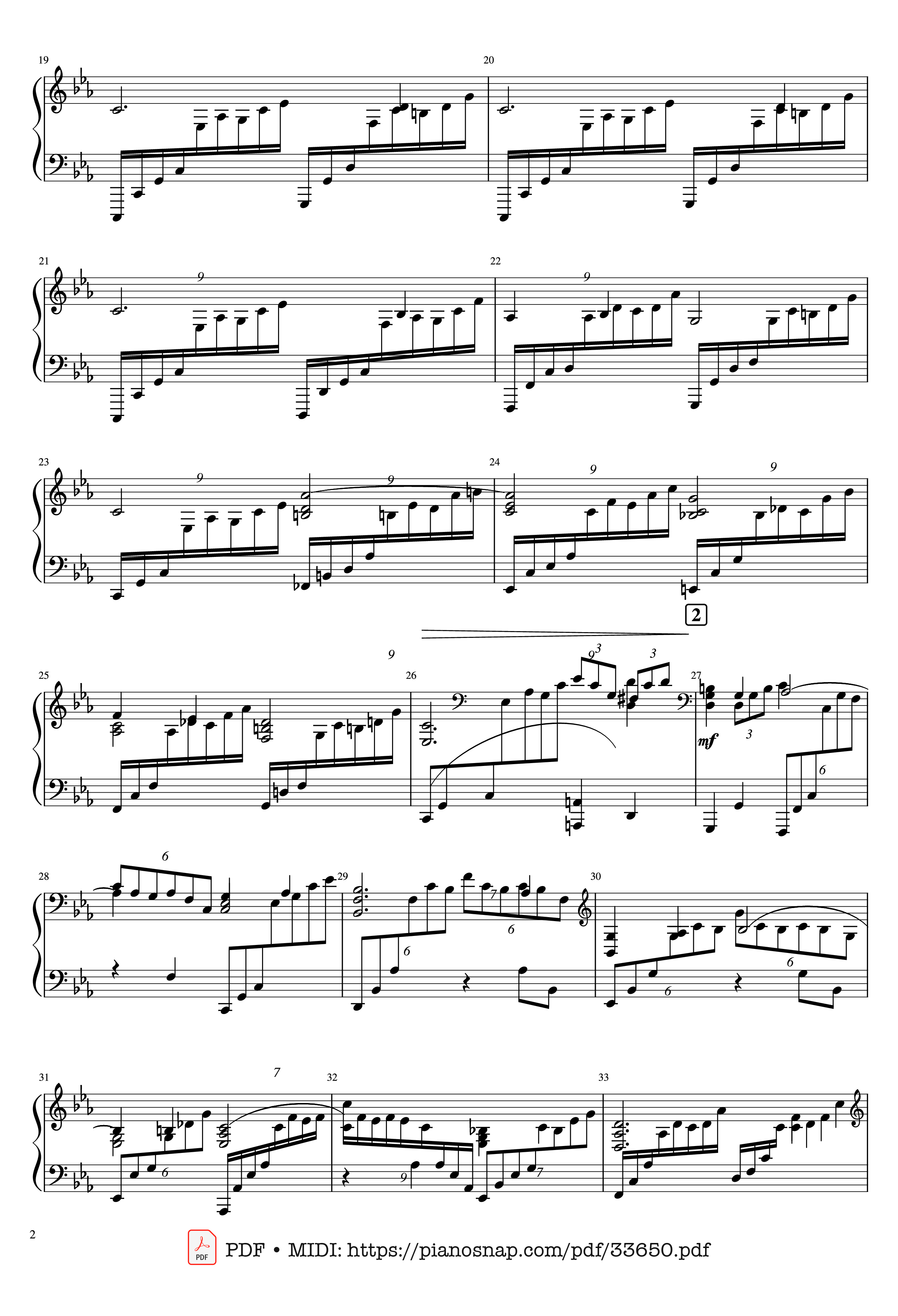 Page 2 of Sheet music PDF Piano Piano Concerto No.2 Op.18 - Rachmaninov - Serguei Rachmaninoff