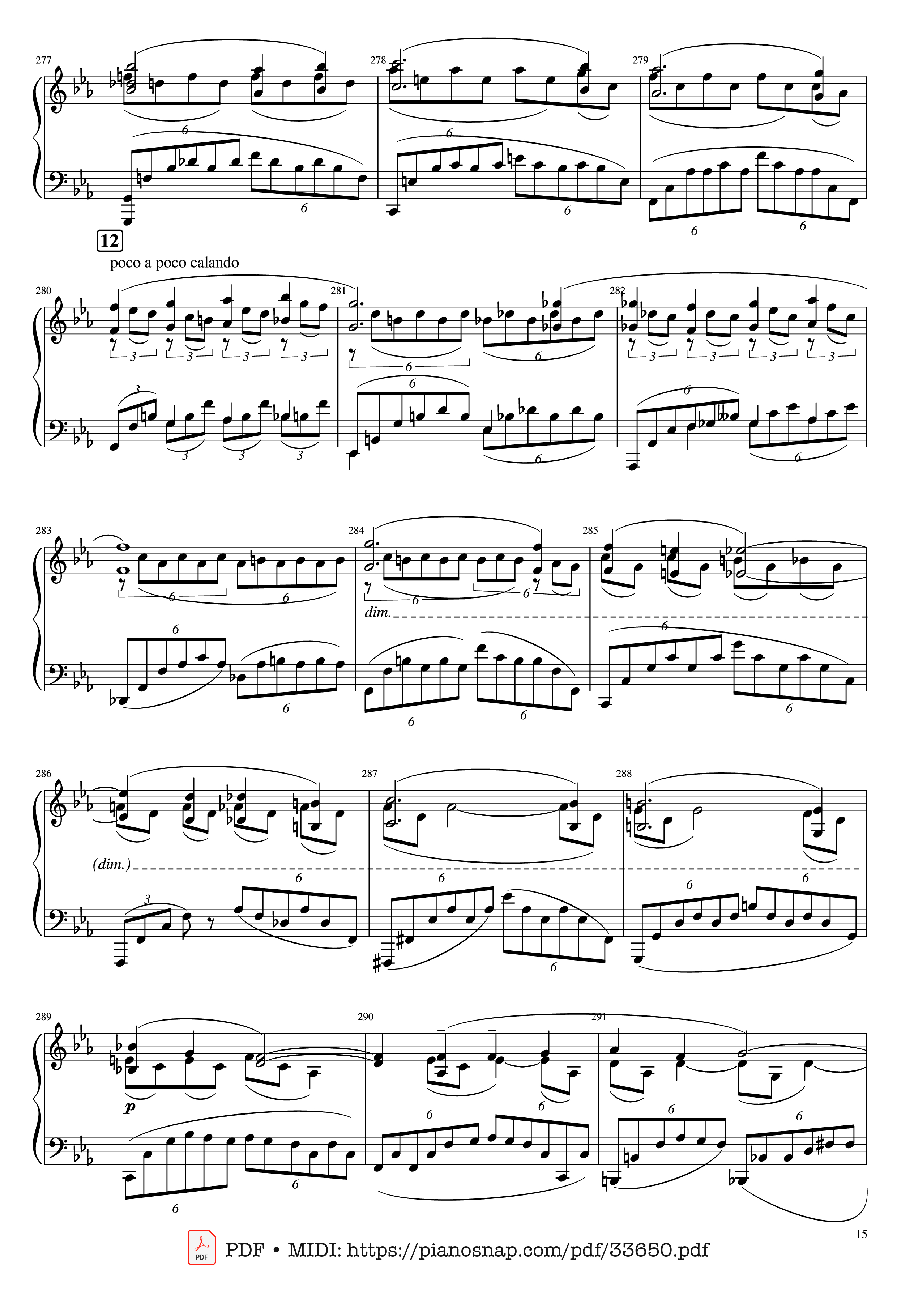 Page 15 of Sheet music PDF Piano Piano Concerto No.2 Op.18 - Rachmaninov - Serguei Rachmaninoff