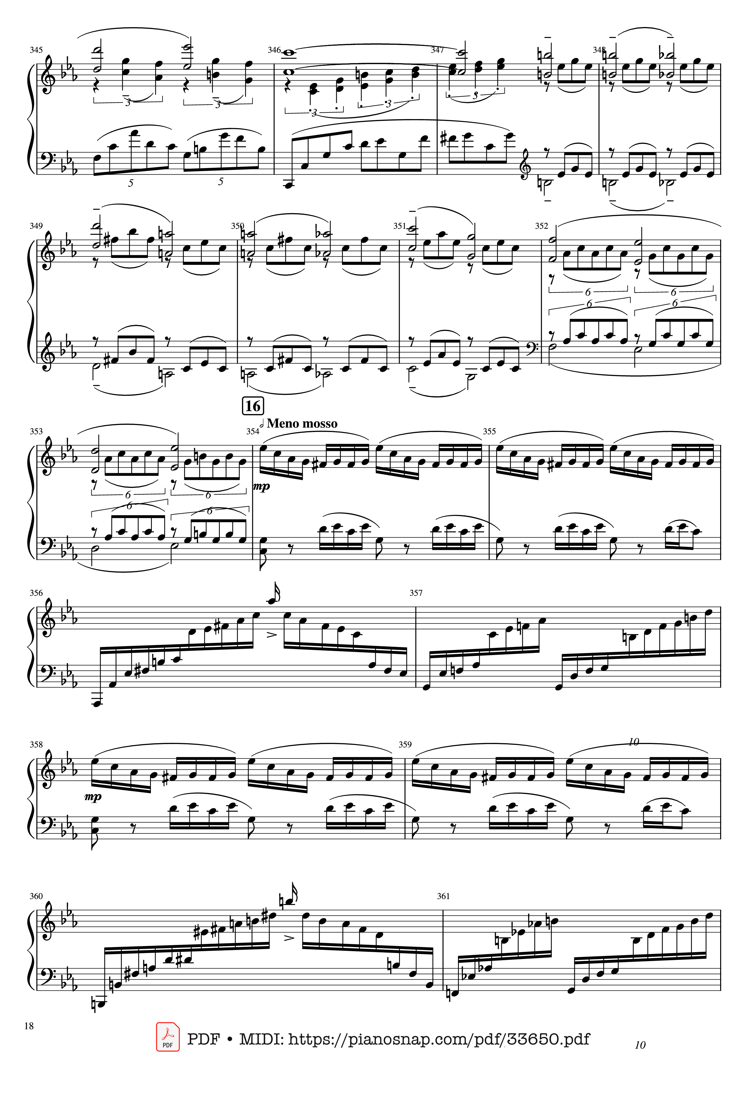 Page 18 of Sheet music PDF Piano Piano Concerto No.2 Op.18 - Rachmaninov - Serguei Rachmaninoff