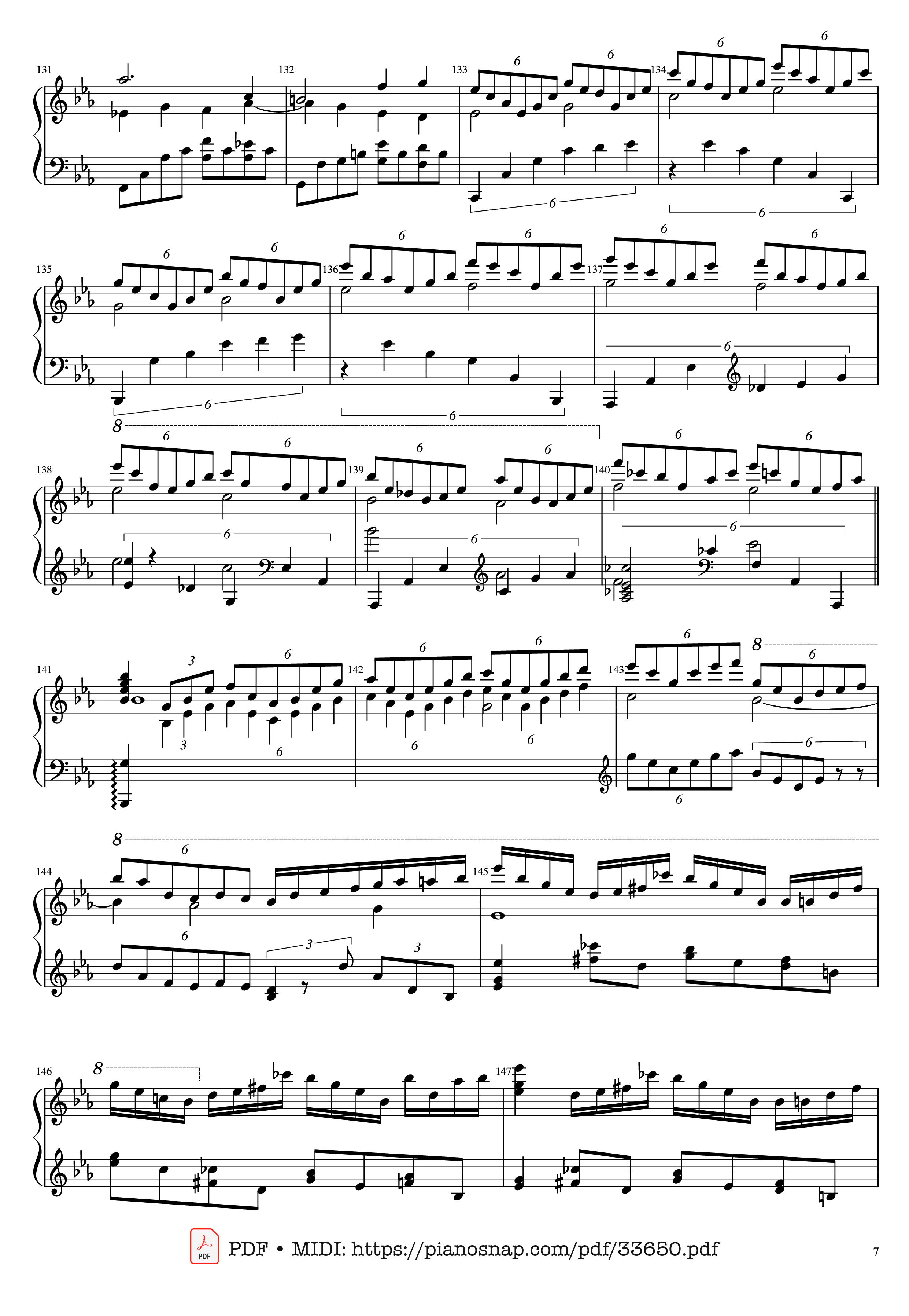 Page 7 of Sheet music PDF Piano Piano Concerto No.2 Op.18 - Rachmaninov - Serguei Rachmaninoff