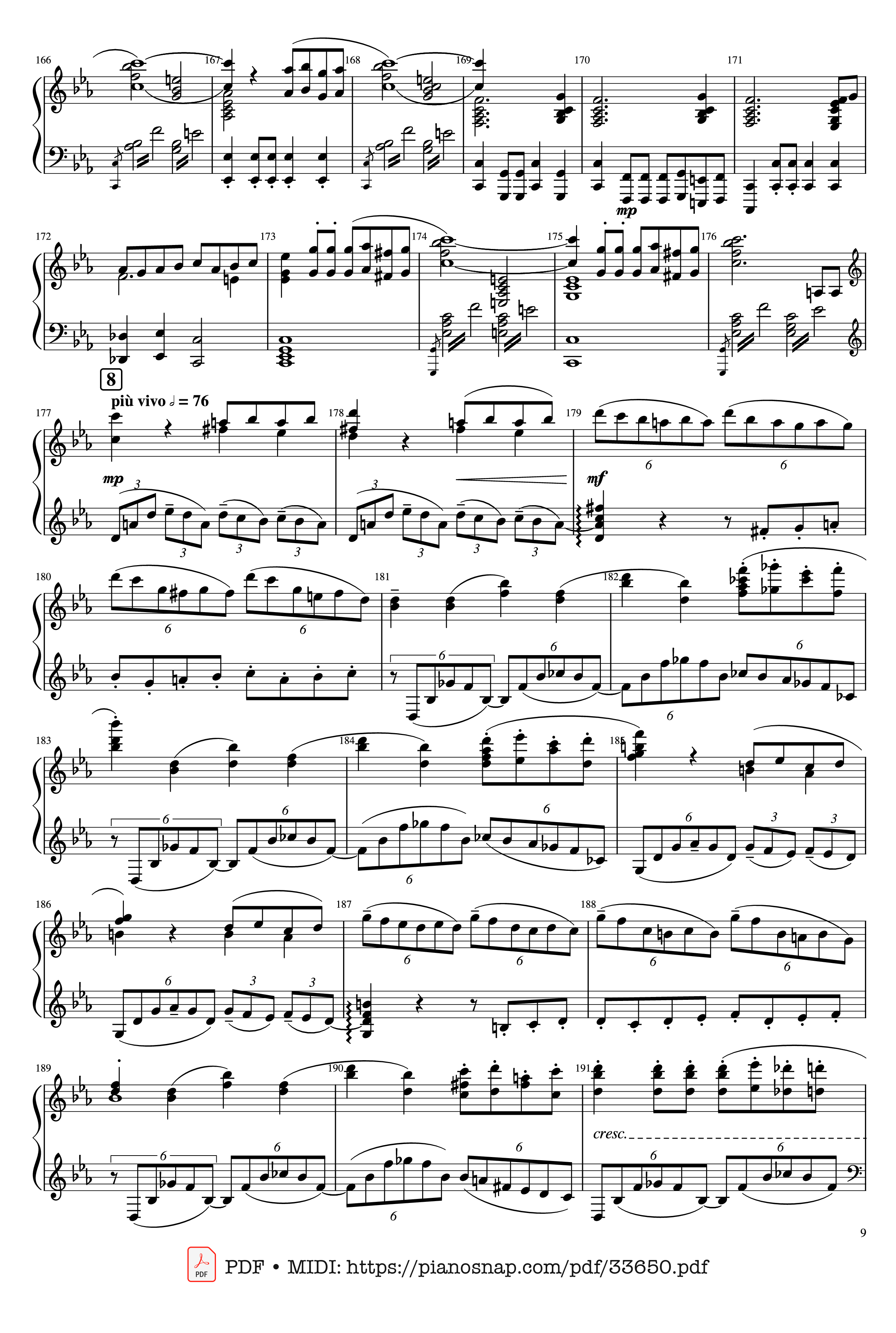 Page 9 of Sheet music PDF Piano Piano Concerto No.2 Op.18 - Rachmaninov - Serguei Rachmaninoff